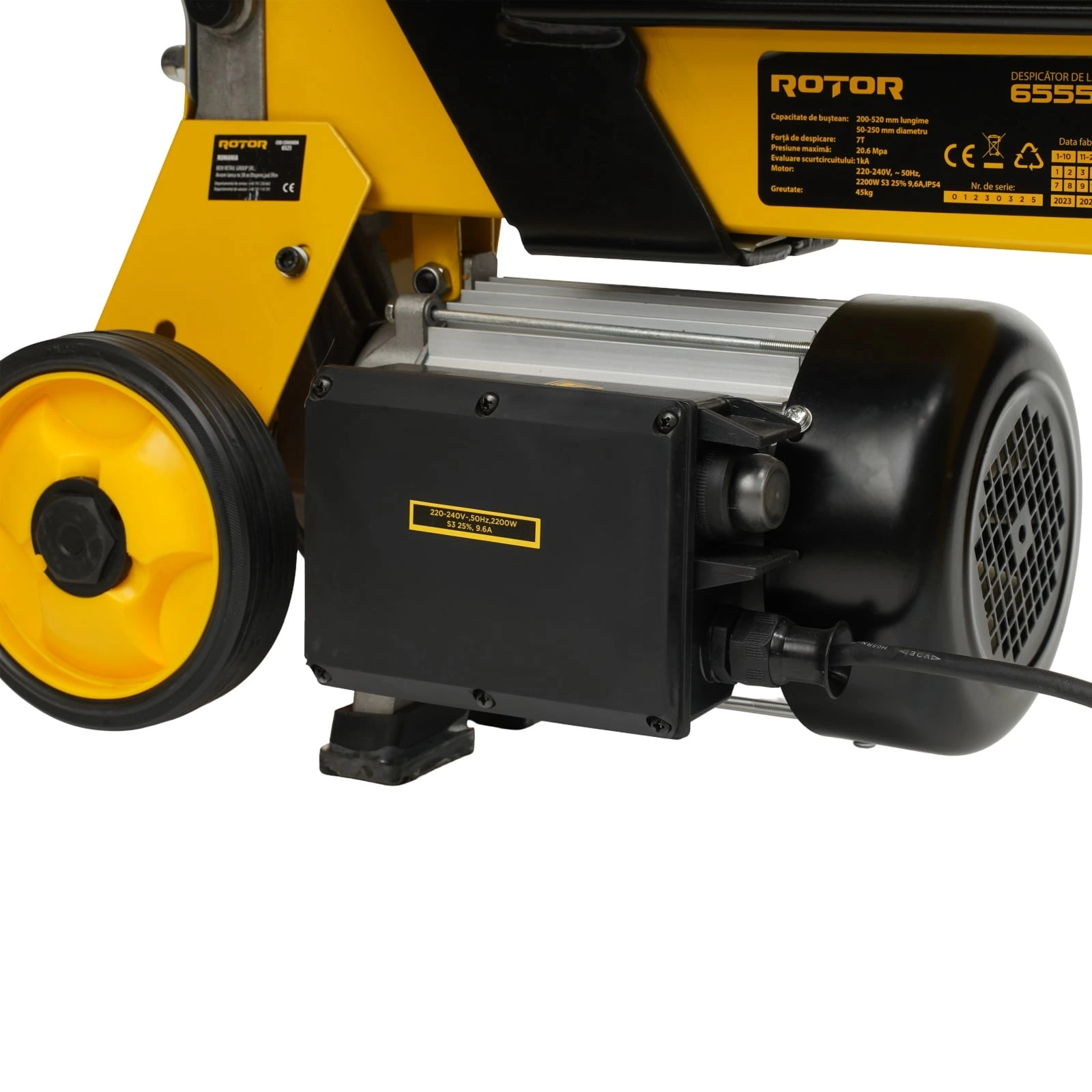 ROTOR 65558 Цепачка за дървени трупи, 5 тона, 2200W, максимална дължина на дървени трупи 52 см