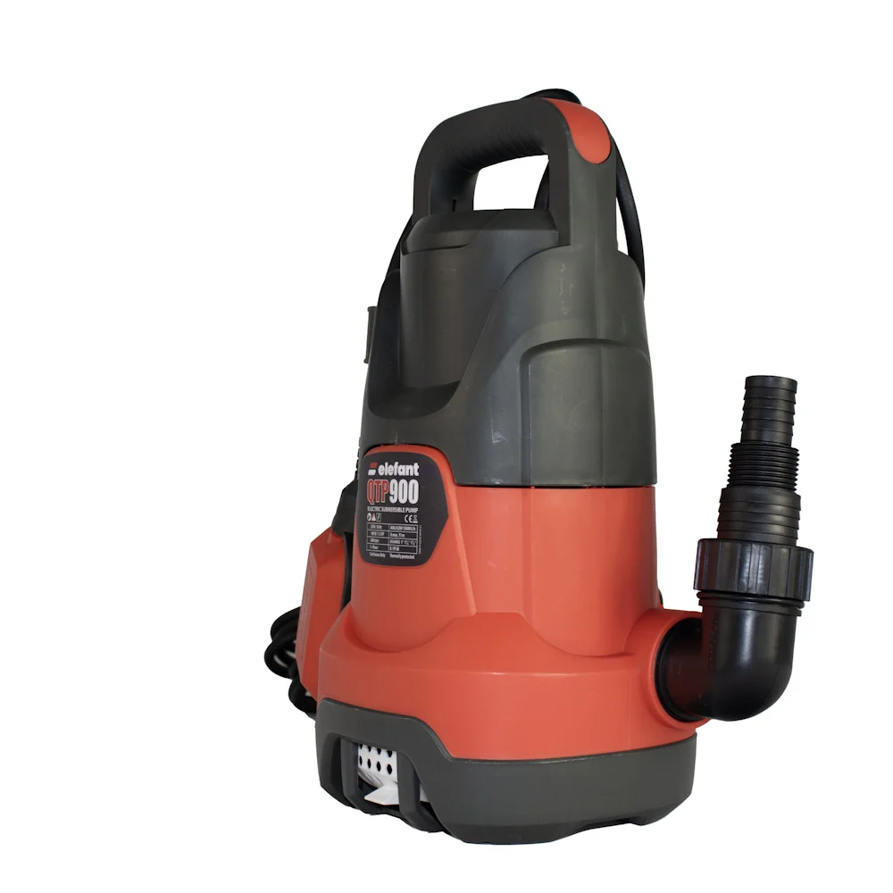 QTP900 потопяема помпа Elefant 900W, 1 цол, напор 11 м, дълбочина 7 м, 15000 л/ч *филтърза чиста вода, филтър за мръсна вода, поплавък