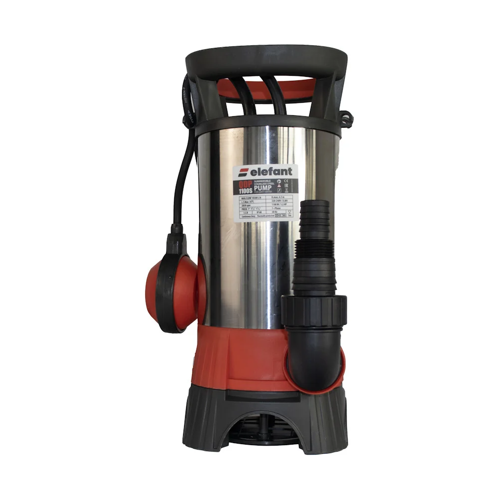 QDP1100S потопяема помпа Elefant 1100W, 1 цол, напор 9 м, дълбочина 6.5 м, 10500 л/ч *поплавък, кабел 7 м