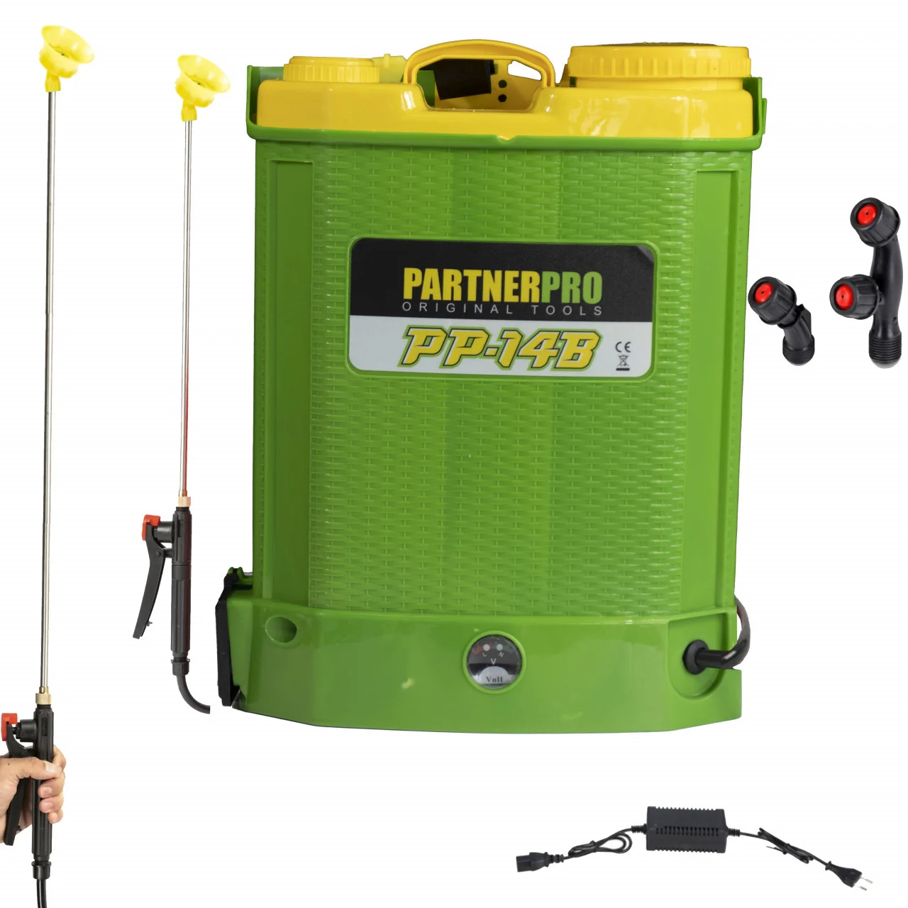 PP-14B Акумулаторна пръскачка 14 л. PARTNERPRO, 12V/8Ah, 3 вида дюзи