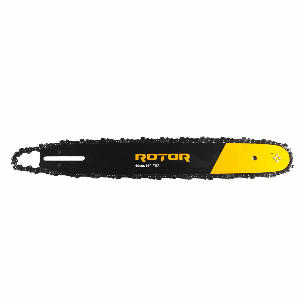 Комплект шина и верига 16″/40 см, стъпка 3/8, 28 зъба, 57 звена, 1.3 мм, ROTOR