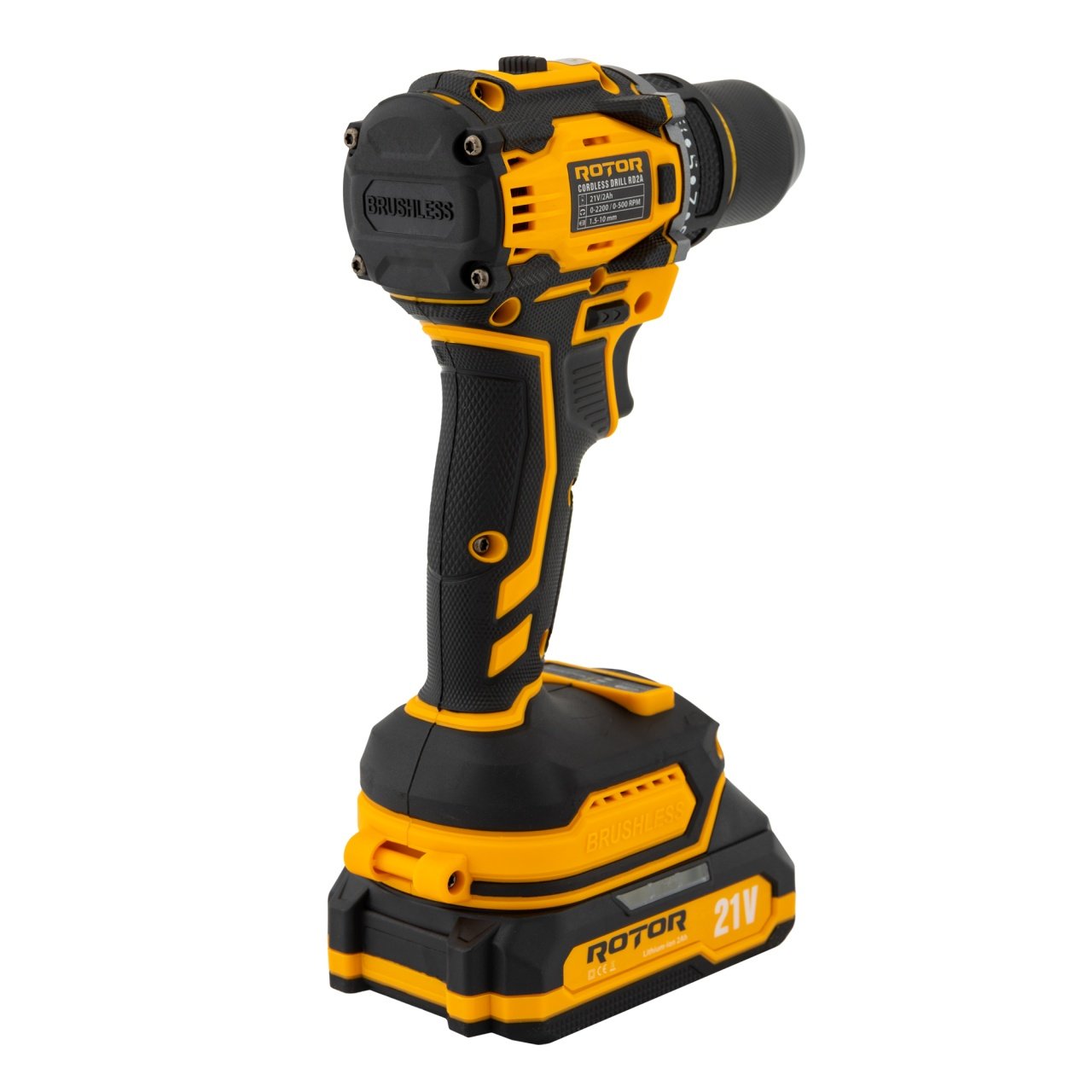 ROTOR RD2A Акумулаторен безчетков винтоверт 21V, две батерии 21V/2Ah, метален патронник 06106249