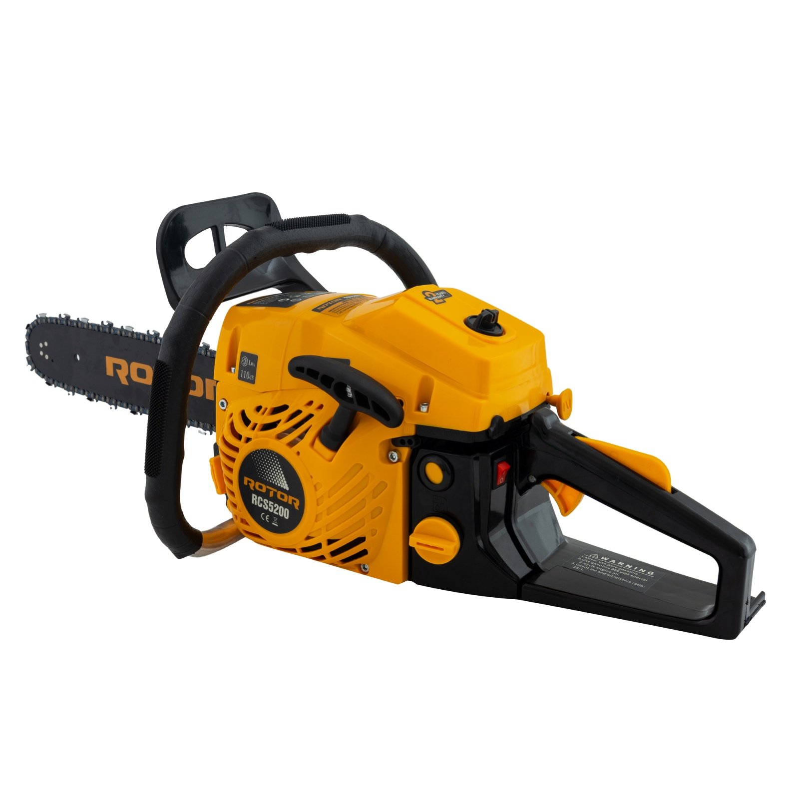 ROTOR RCS5200 Бензинов моторен трион, 2 kw-3.9HP, 10500 об./мин., автоматично смазване на веригата