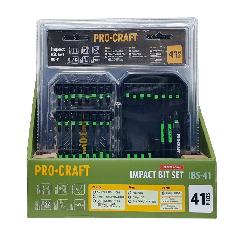 Комплект ударни накрайници PROCRAFT IBS-41, 41 бр