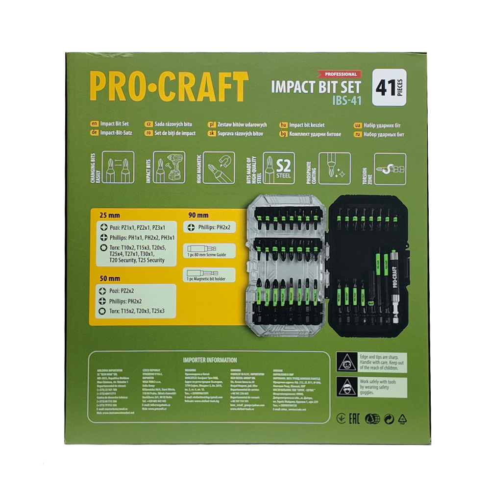 Комплект ударни накрайници PROCRAFT IBS-41, 41 бр