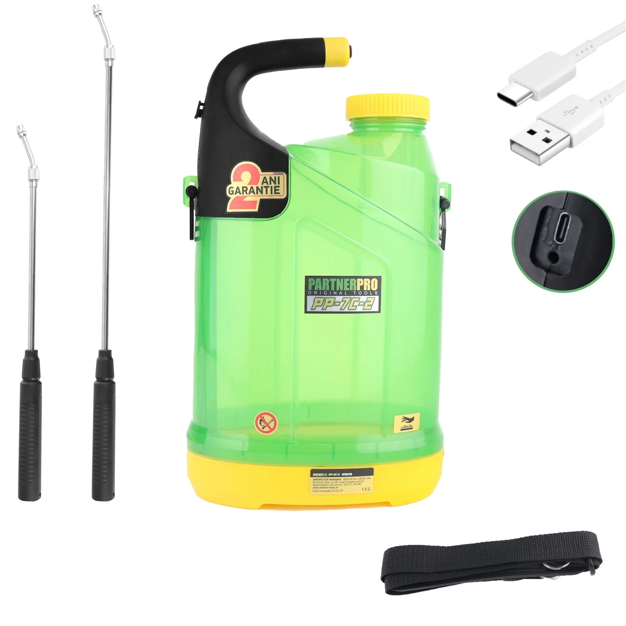 PP-7C-2 Акумулаторна пръскачка 7 л. Li-ion PARTNERPRO, 5V, 2500 mAh