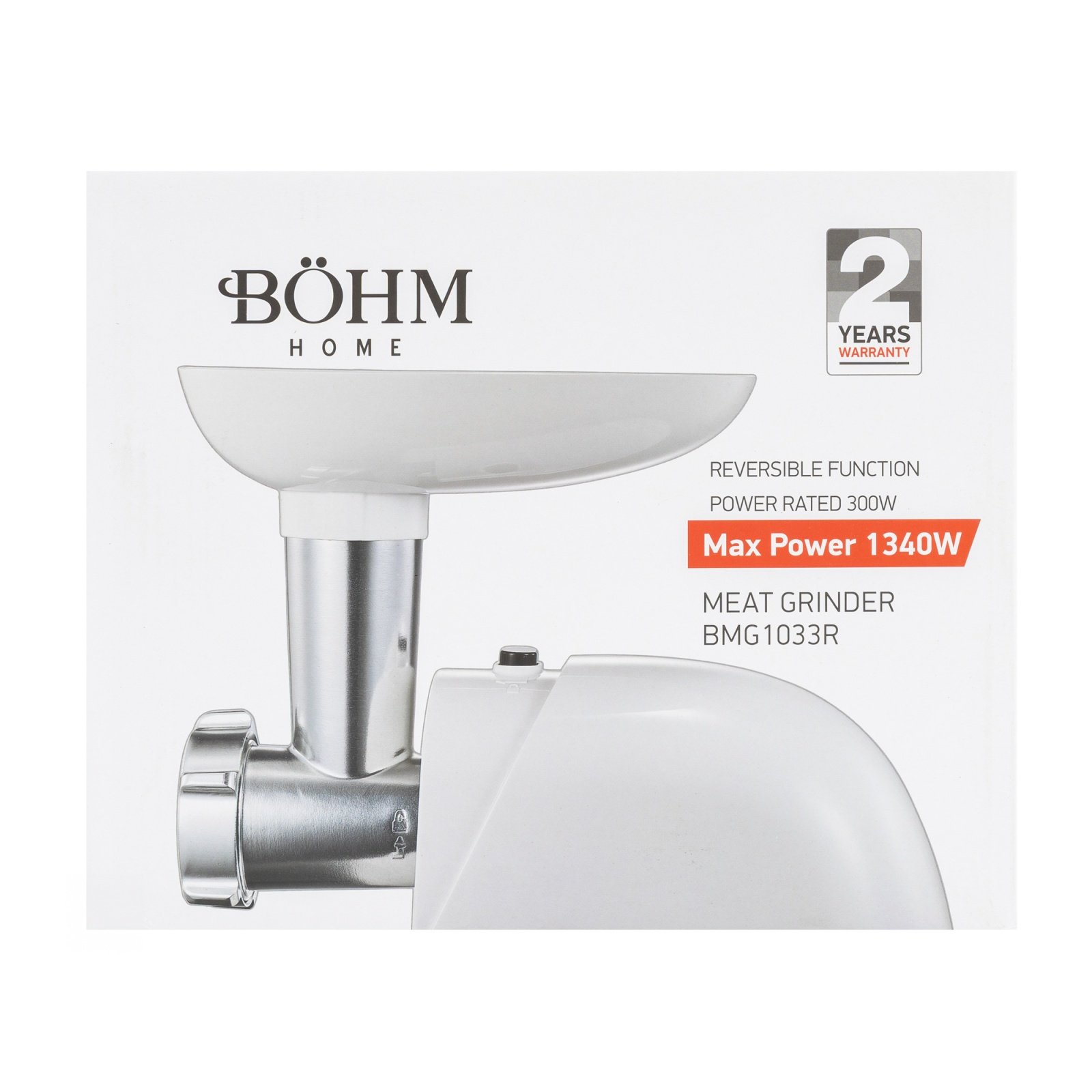 Електрическа месомелачка BÖHM MG1033R, 1.5 кг/мин, 300-1340 W