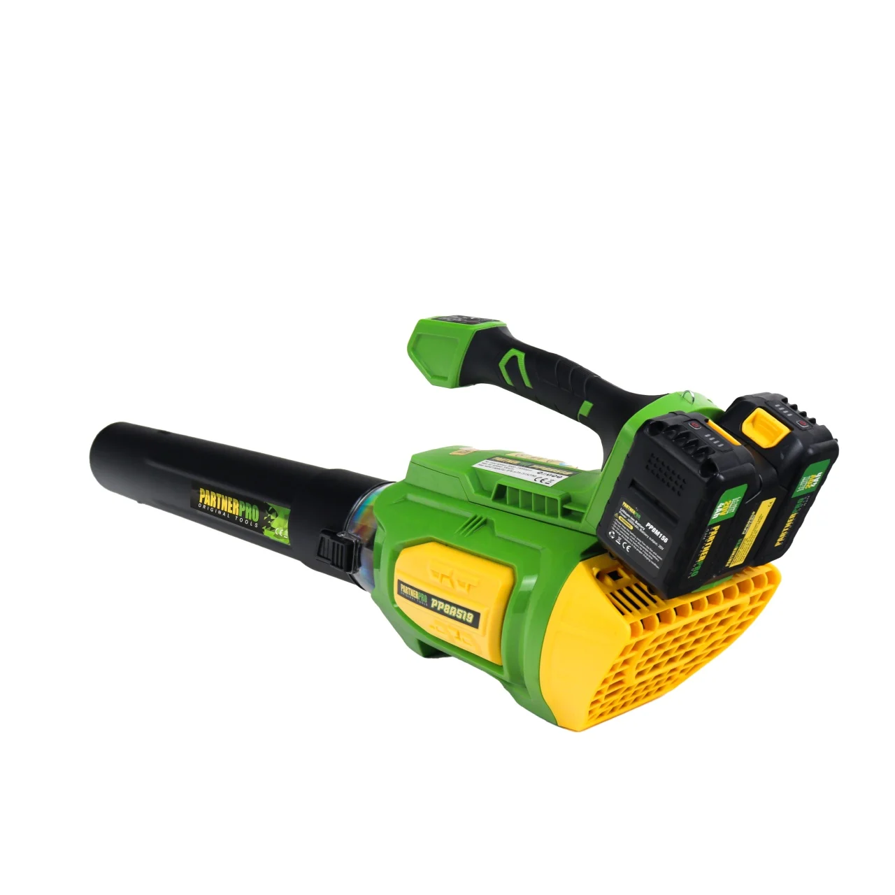 Акумулаторна духалка-метла PARTNERPRO PP8A519, 9000-19000 RPM, 55 m/s Две батерии 2x20V 4Ah, 1 двойно зарядно устройство 20V