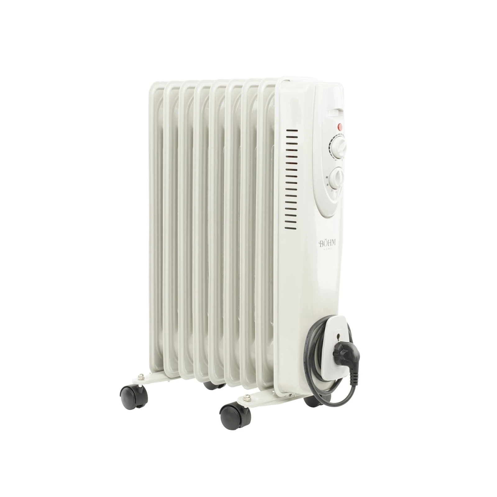 BÖHM BOH-29 Електрически маслен радиатор, 8 елемента, 3 степени 800/1200/2000W, термостат