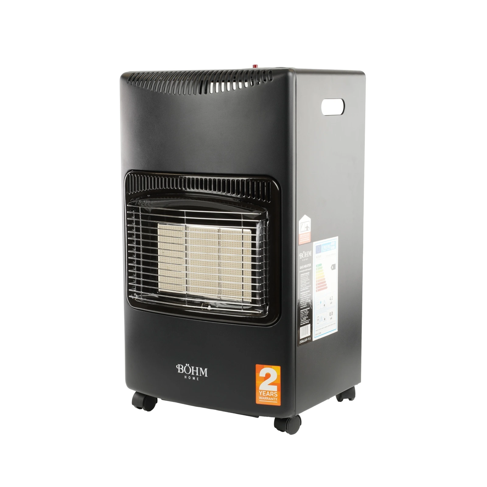 Газова печка LPG BÖHM BF-003A, 4.20 kW, 3 степени на мощност, 20-80 m², LPG регулатор + LPG маркуч 1.5 m