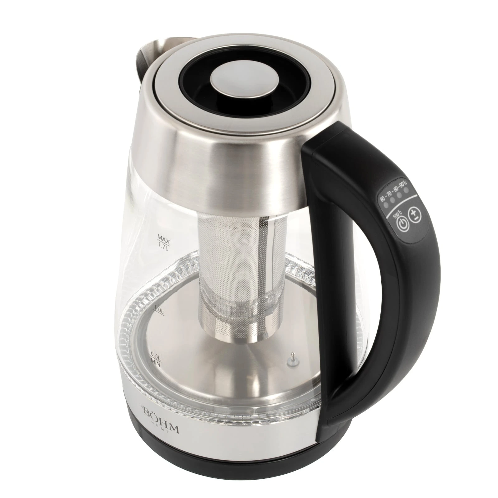Електрическа кана за вода BÖHM BHB1703DT, 1850-2200W, 1.7 L