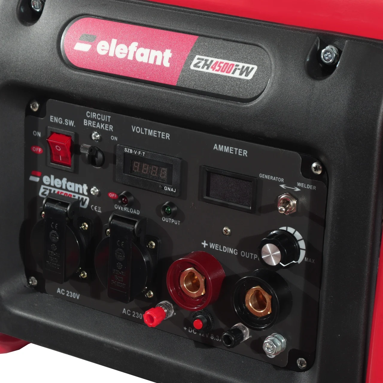 ELEFANT ZH4500i-W Инверторен генератор (заваръчен), 3,3 kW, Стартов предпазител, Индикатор за бензин, Вграден заваръчен инвертор, 32 кг
