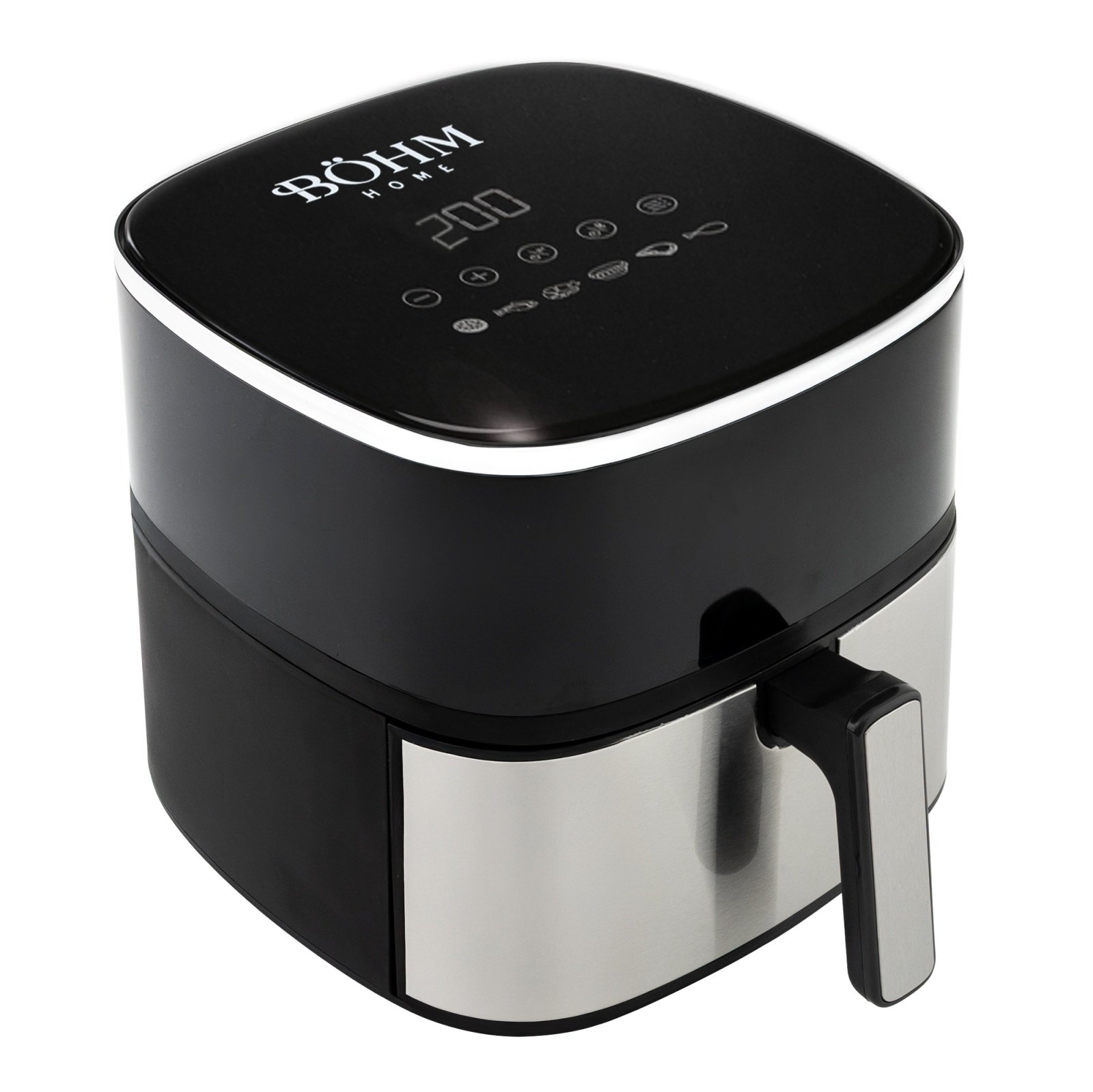 Фритюрник с горещ въздух BÖHM BDY-AF533R, 1400W, 6 л, 6 програми, цифрово управление