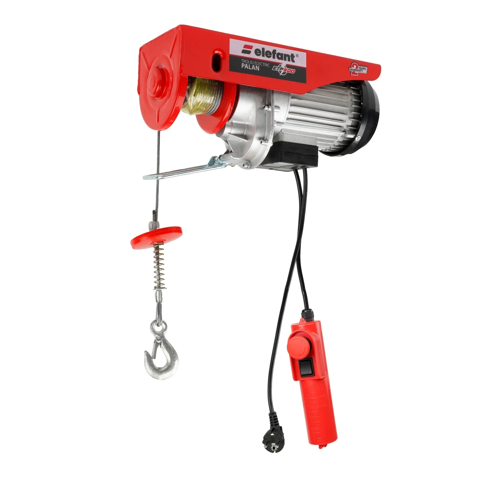 ETP500 Електрическа лебедка (електрическа телфер) ELEFANT, 1020 W, 500 кг, 12 м кабел
