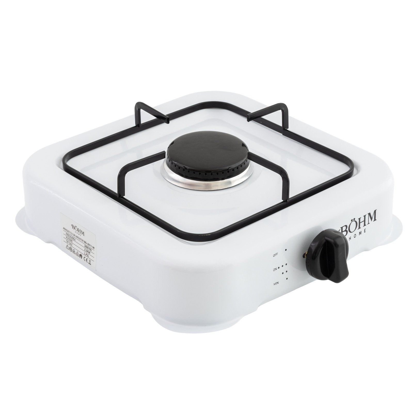 BÖHM BG-2811-W Газов котлон с единична горелка 2.2 kW, 2800 Pa, бял