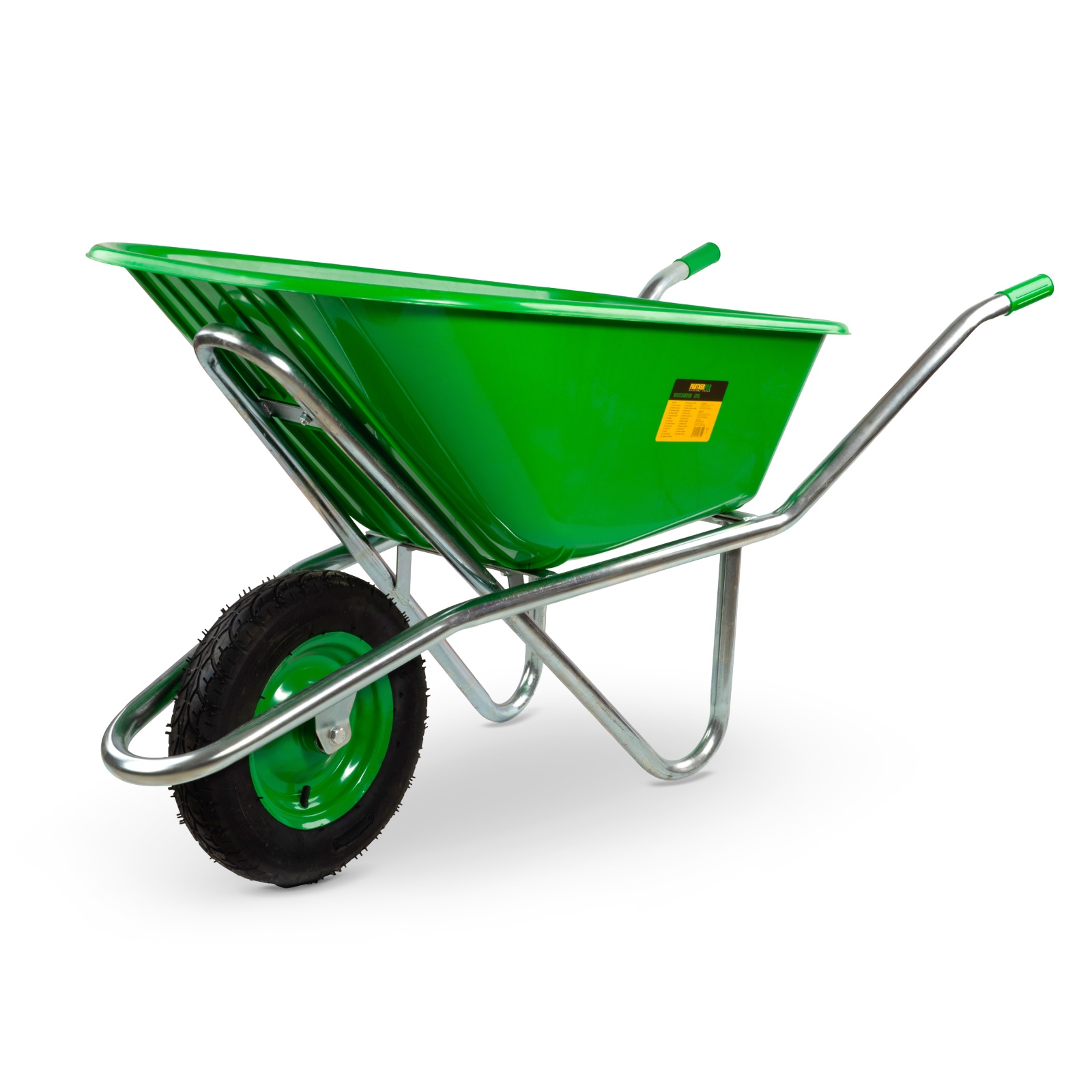 PARTNER PRO 16772 Работна количка, PVC корито 100 литра, поцинкована рамка, с лагери, пневматична гума
