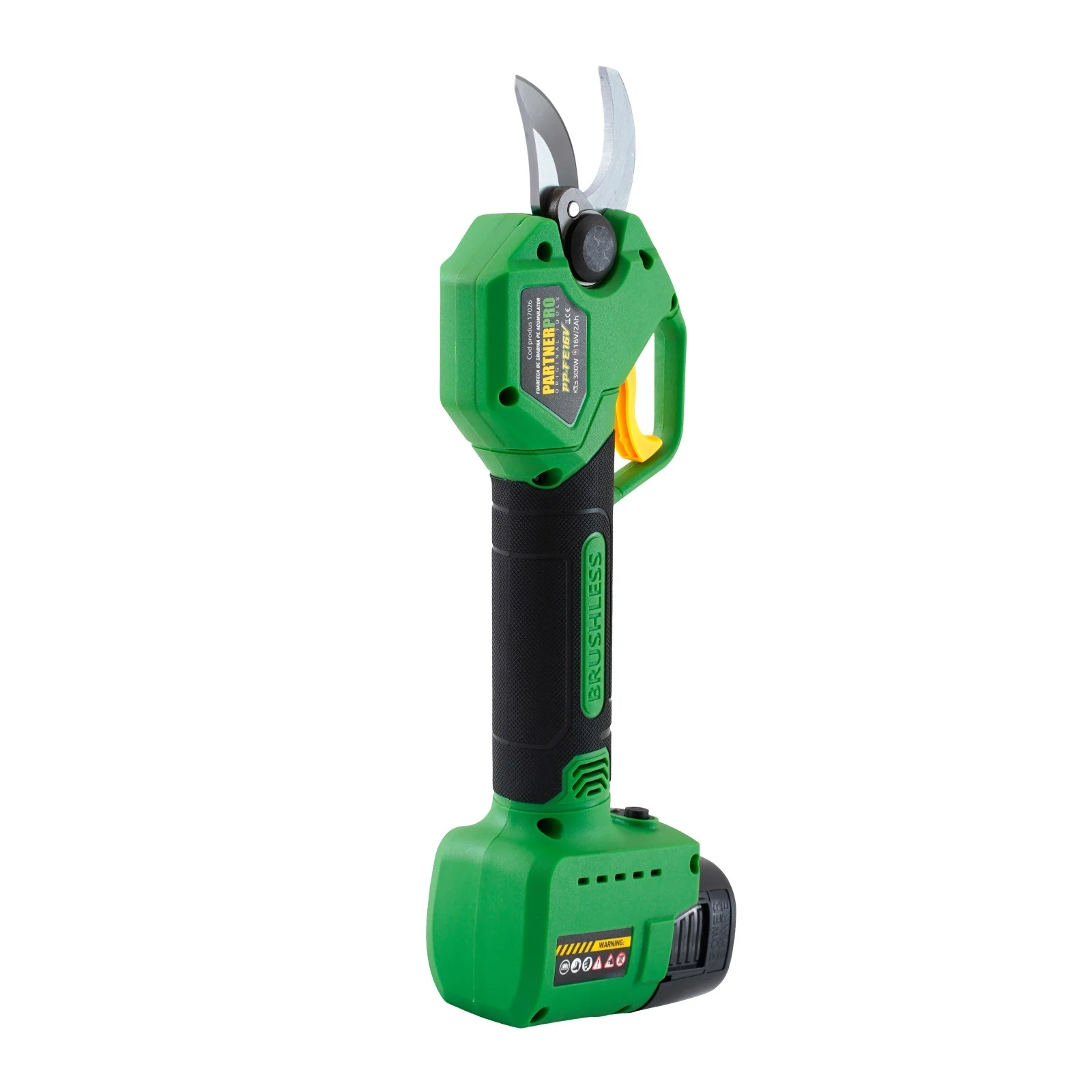 PARTNERPRO PP-FE16V акумулаторна градинска ножица, 16V/2Ah, 200Nm, до 25 мм