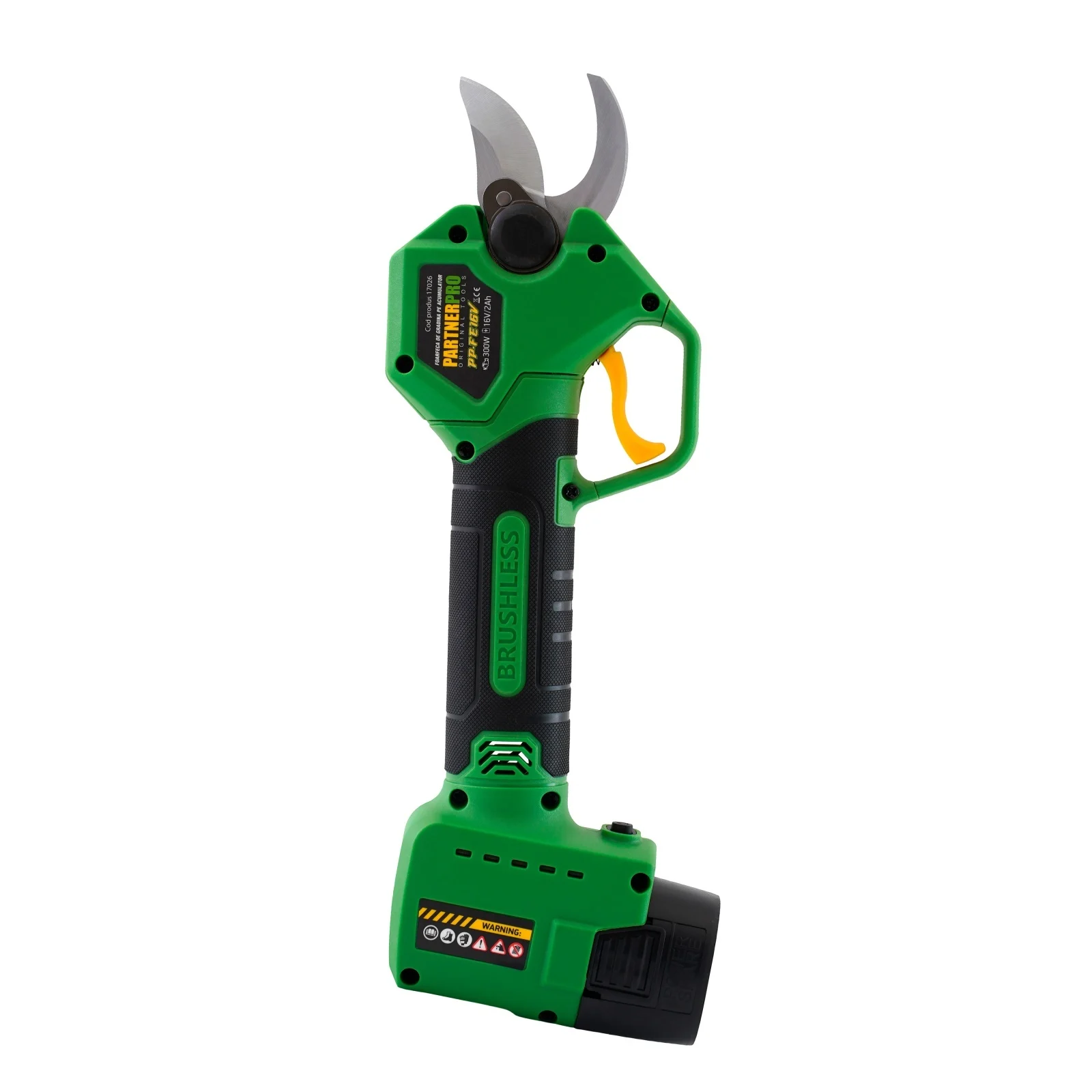 PARTNERPRO PP-FE16V акумулаторна градинска ножица, 16V/2Ah, 200Nm, до 25 мм