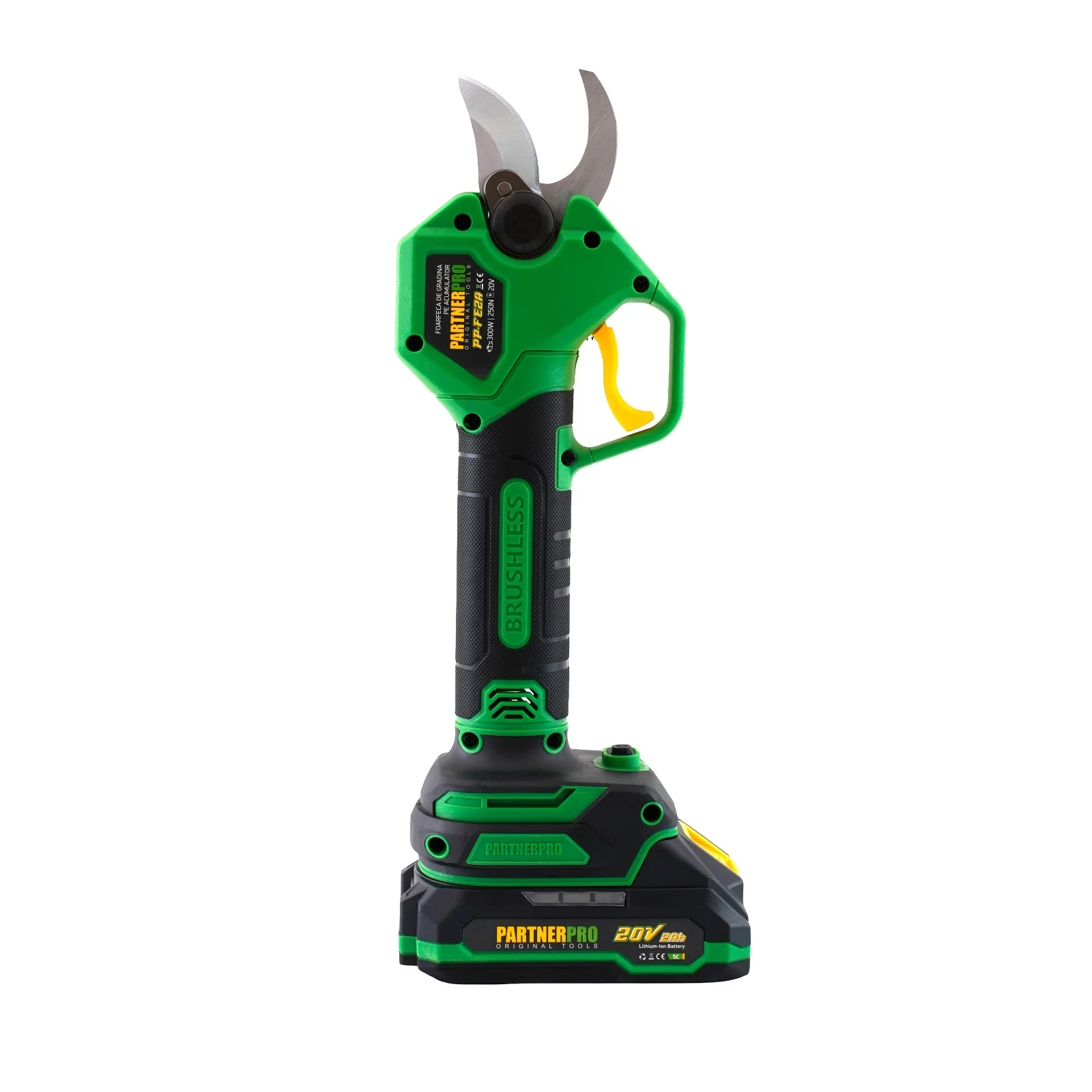PARTNERPRO PP-FE2A акумулаторна градинска ножица, 20V/2Ah, 250Nm, до 25 мм
