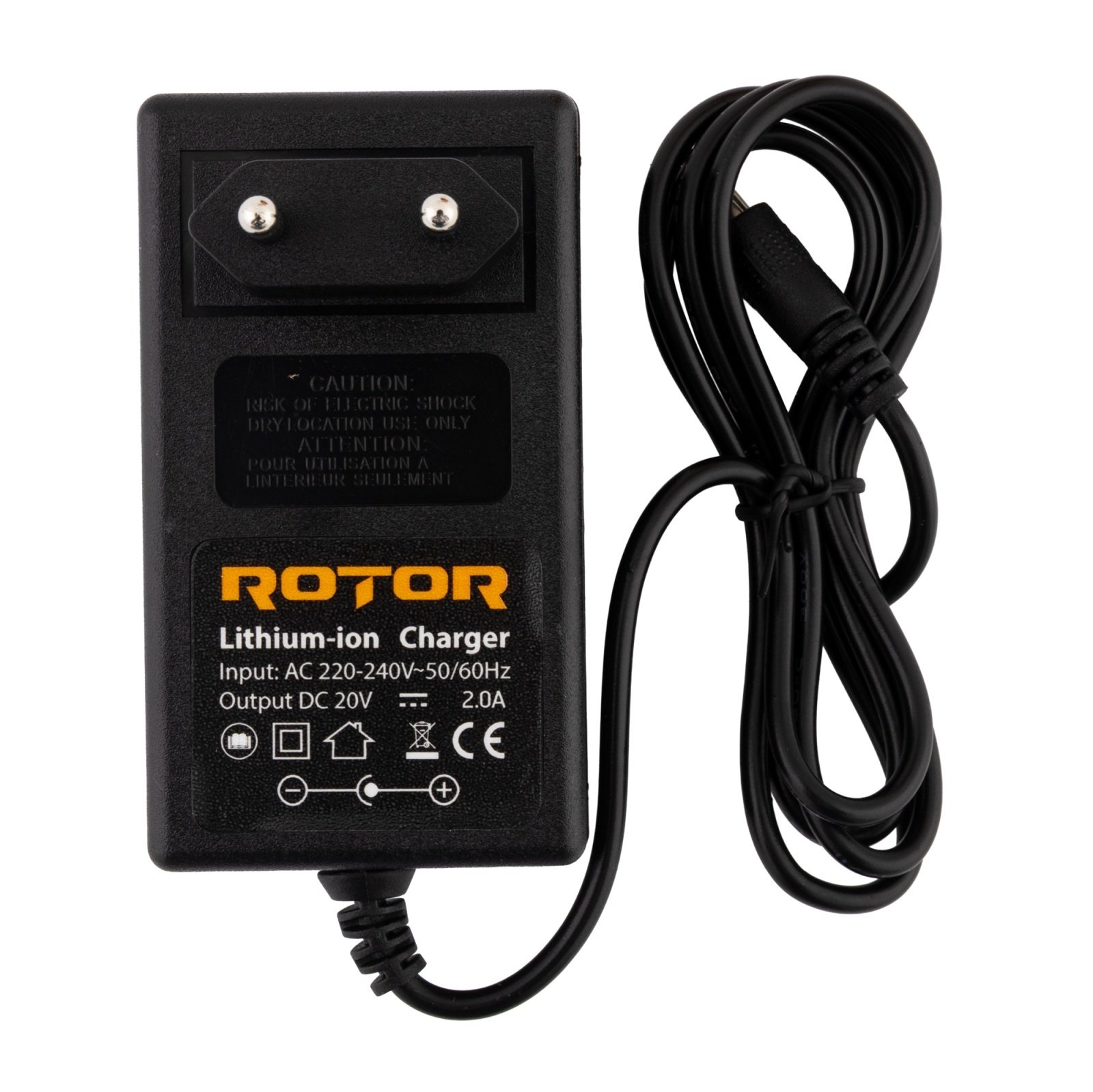 ROTOR R-FS2A Акумулаторен безчетков саблен трион, 20V/2Ah, 13 мм, куфар, комплект ножове, Set – с батерия и зарядно