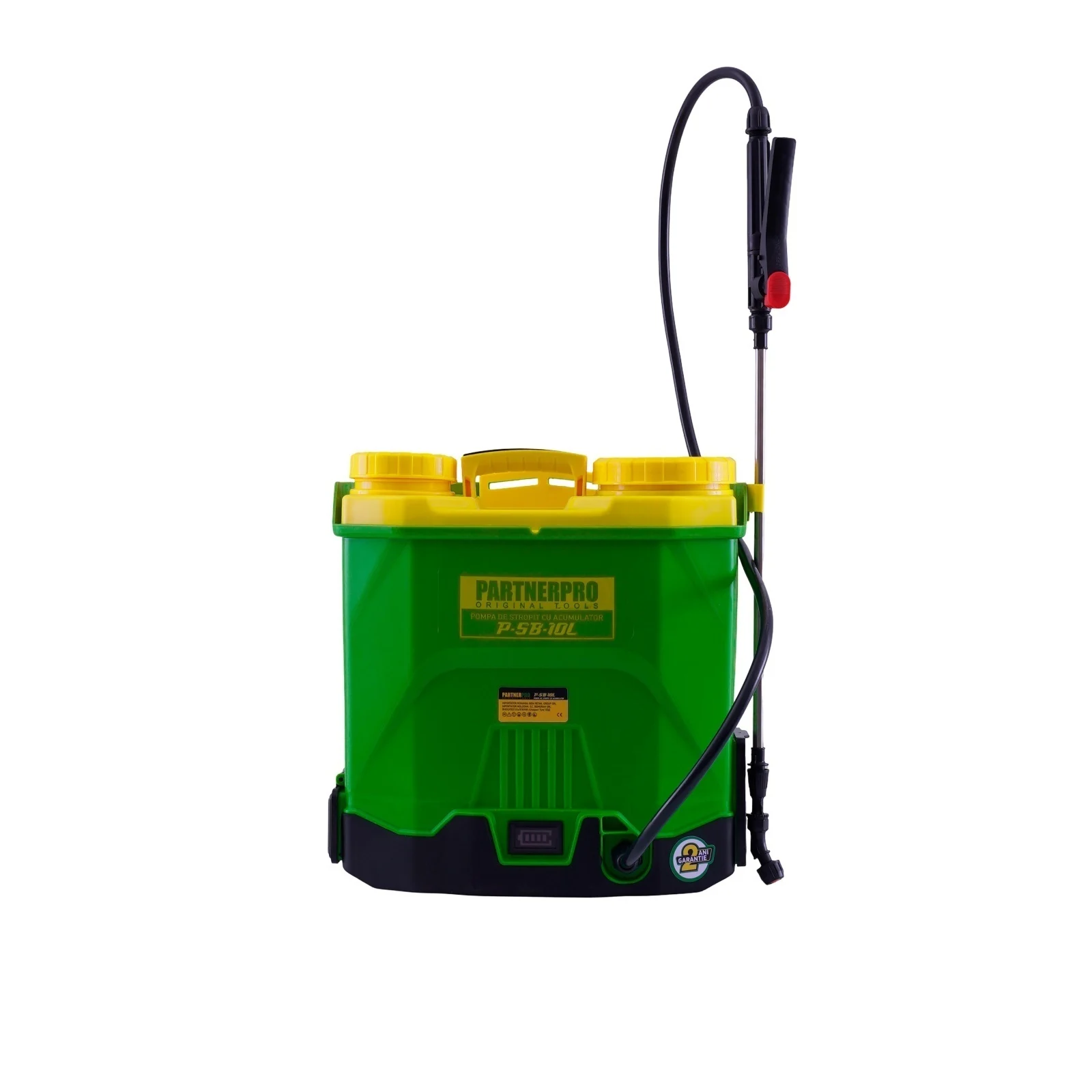 P-SB-10L PARTNERPRO Акумулаторна пръскачка 10 л, 21V, комплект с батерия 21V 2Ah и зарядно устройство