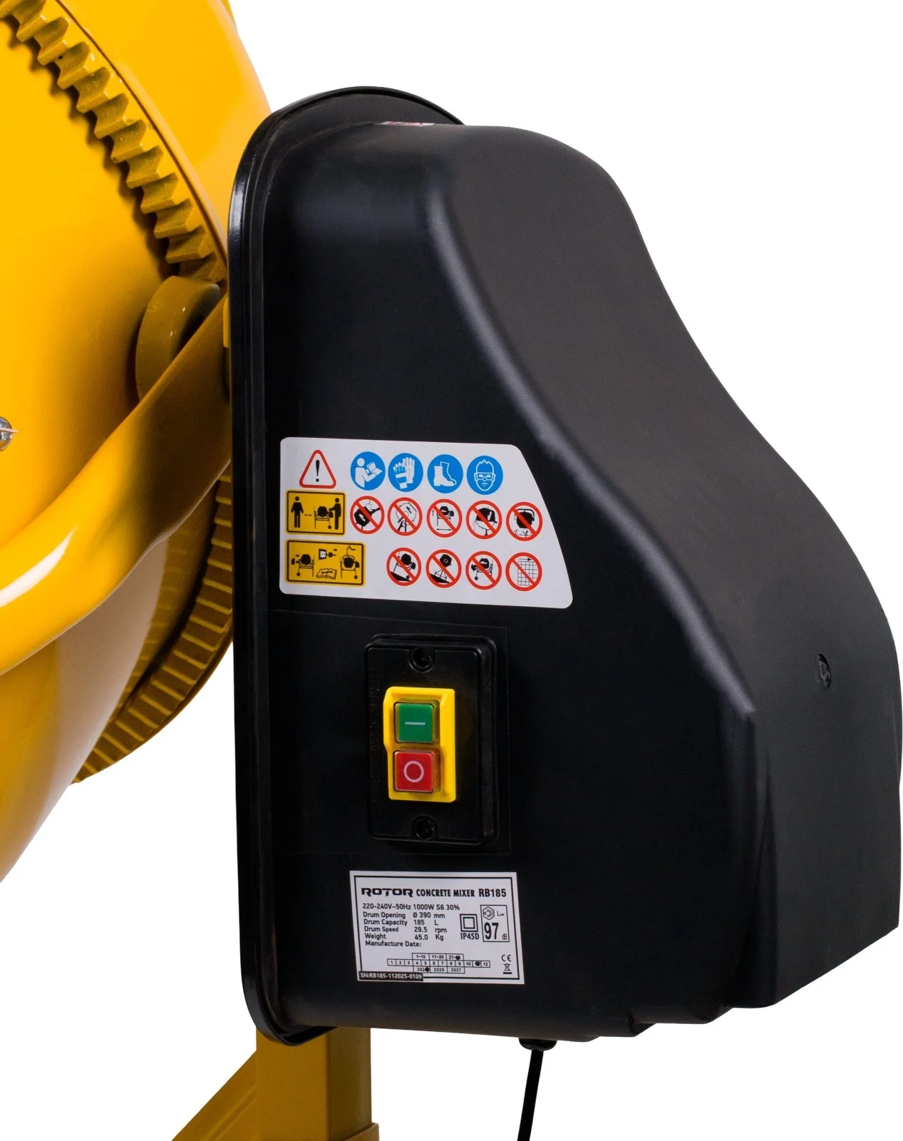 Бетонобъркачка ROTOR RB185, 185 л, 1000W, 29.5 об./мин. 040779095