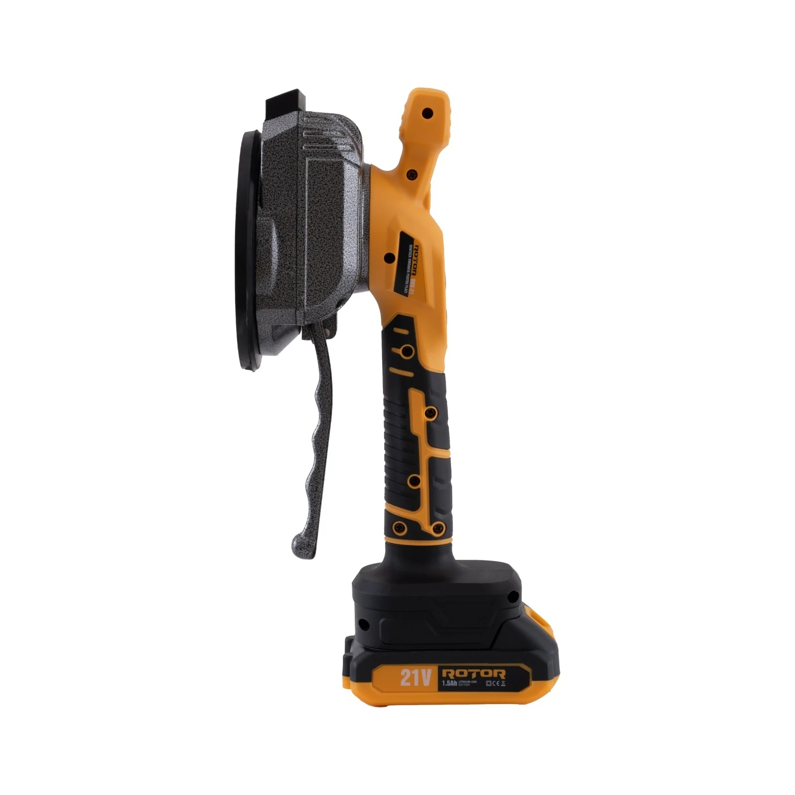 ROTOR RVV-21 Акумулаторна вибрираща вендуза за плочки, 21V, 130 мм, 70 кг, 2 бр батерия 21V/1.5Ah, зарядно, куфар