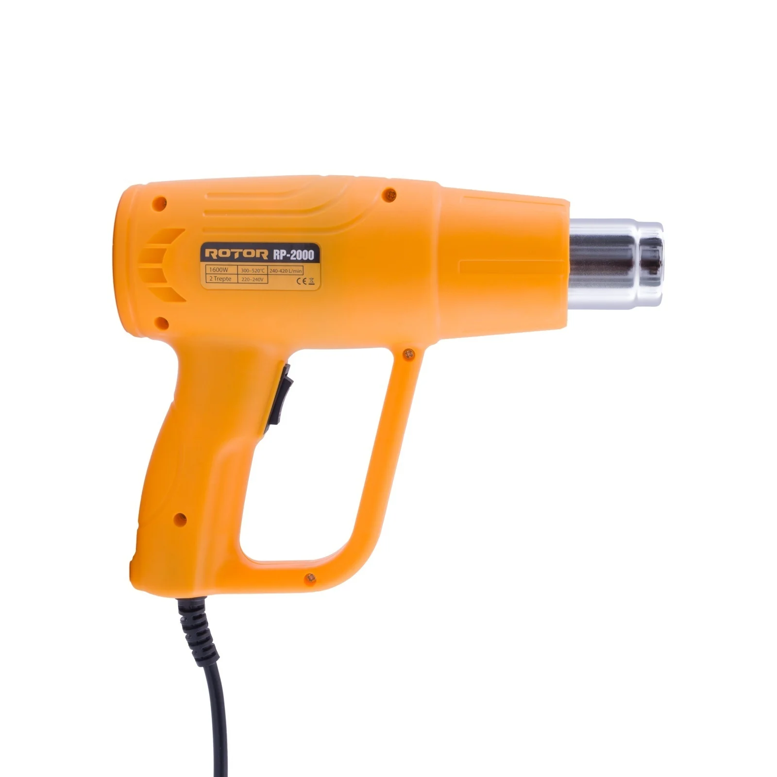 RP-2000 пистолет за горещ въздух, 1600 W, 300–520°C, ROTOR