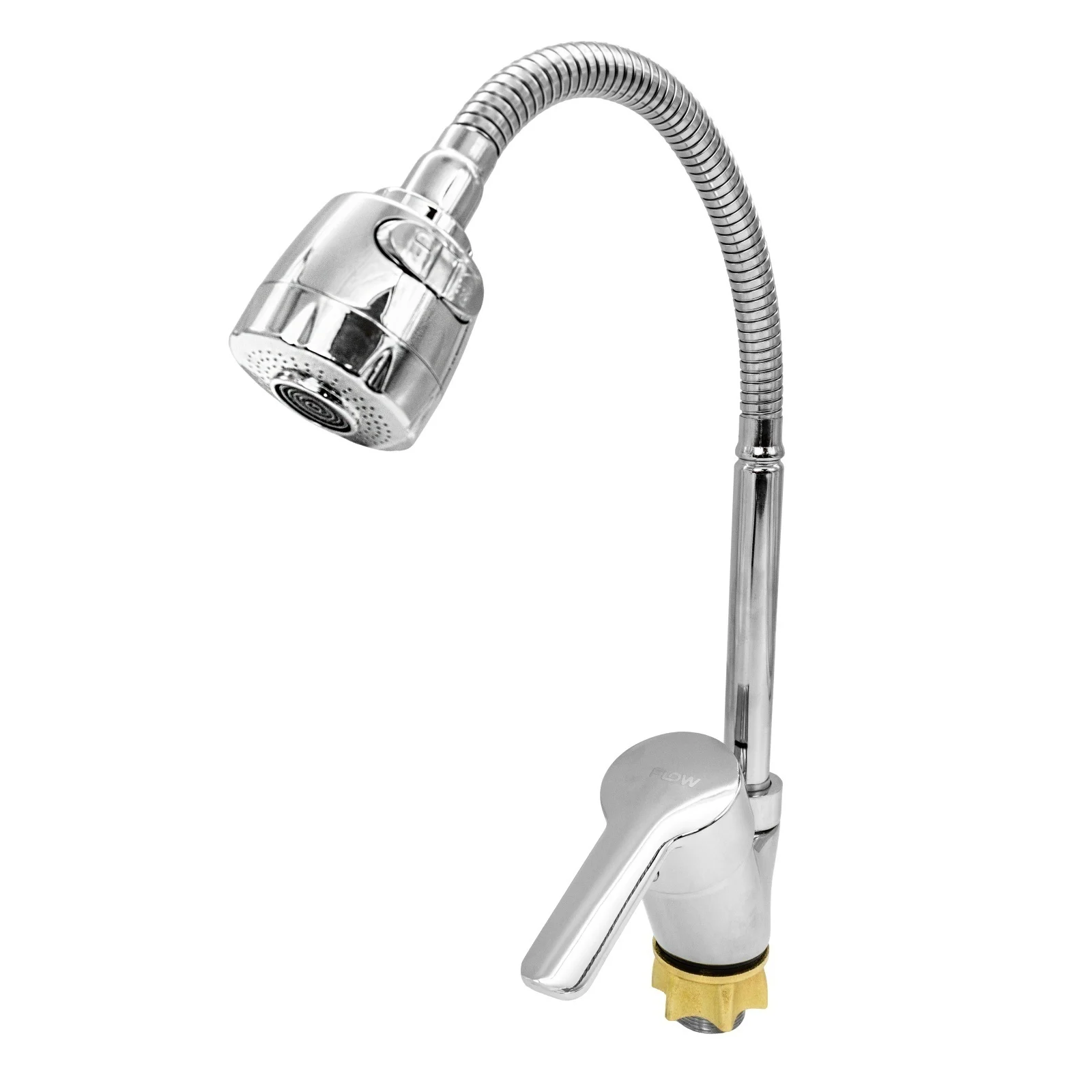 FL UF(17)-203ZC Кухненски смесител с гъвкав чучур с 2 функции, хром, FLOW