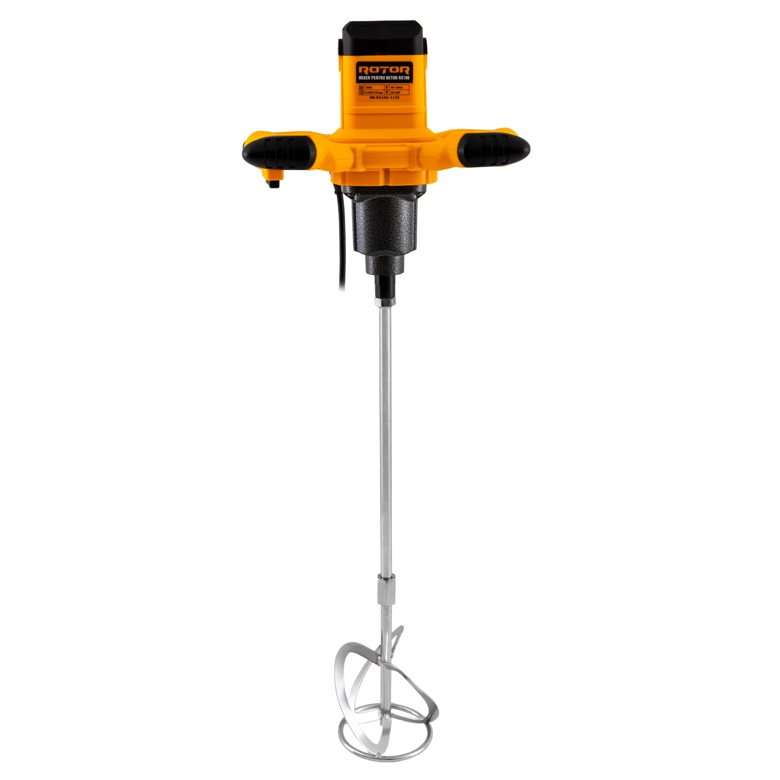 ROTOR RX106 Ел. миксер за бетон и строителни смеси, 1400 W, 0-750 об/мин.