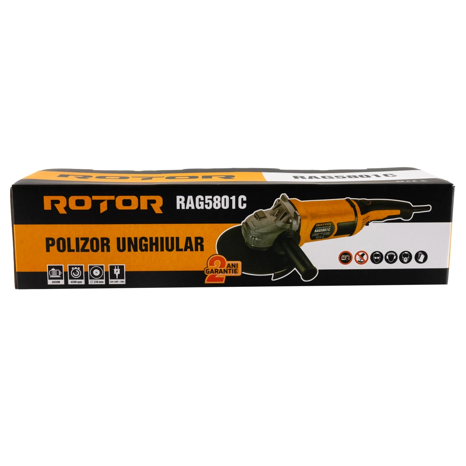 ROTOR RAG5801C Електрически ъглошлайф 2050 W, 230 мм, 6500 об/мин.