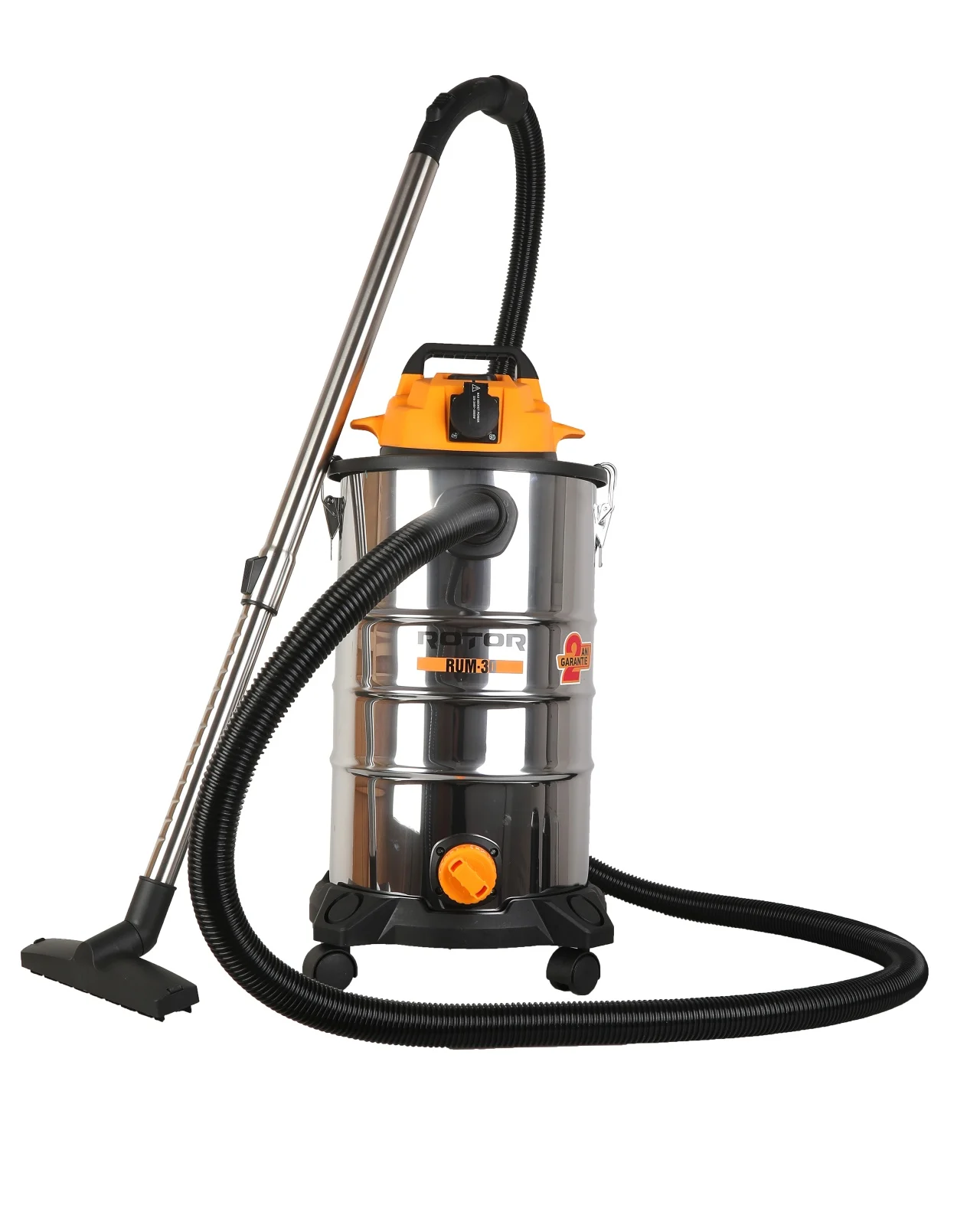 RUM-30 ROTOR Прахосмукачка за мокро и сухо почистване, 1400 W, 30 Л, 21 kPa, 5 метра кабел