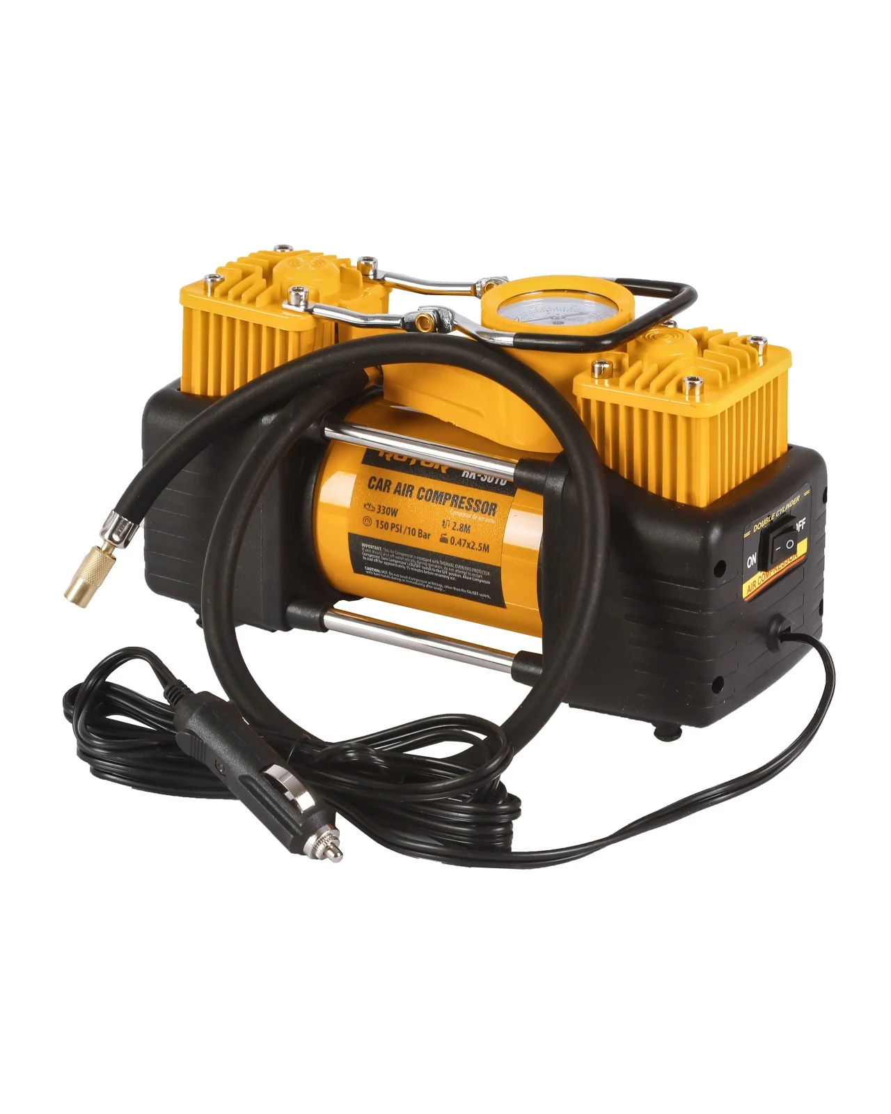 RK-3010 мини компресор за кола с аксесоари, ROTOR, 30A, DC 12V, 10 Bar