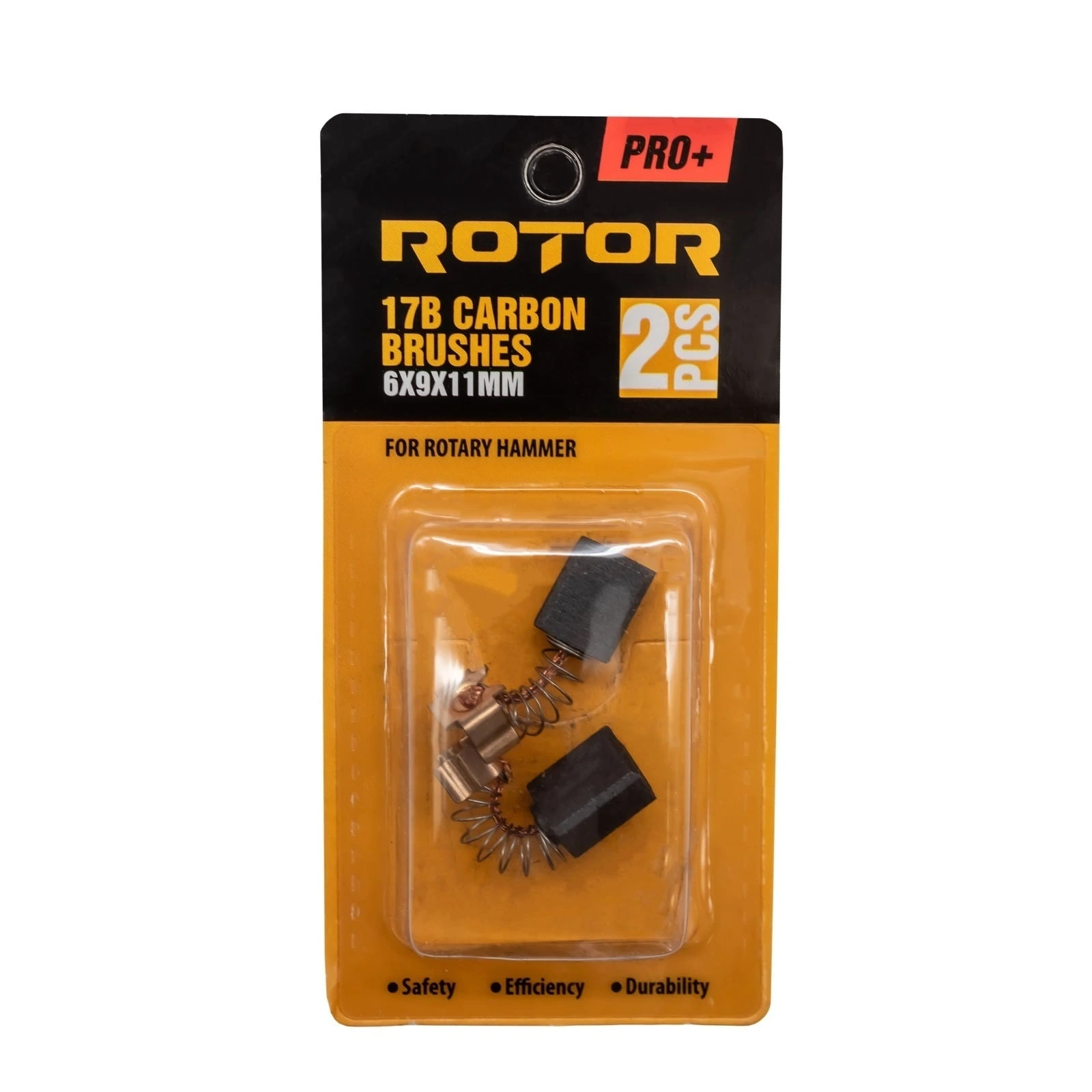 Графитени четки, 6x9x11 мм, за перфоратор, 5 комплекта / 10 броя, ROTOR 17B