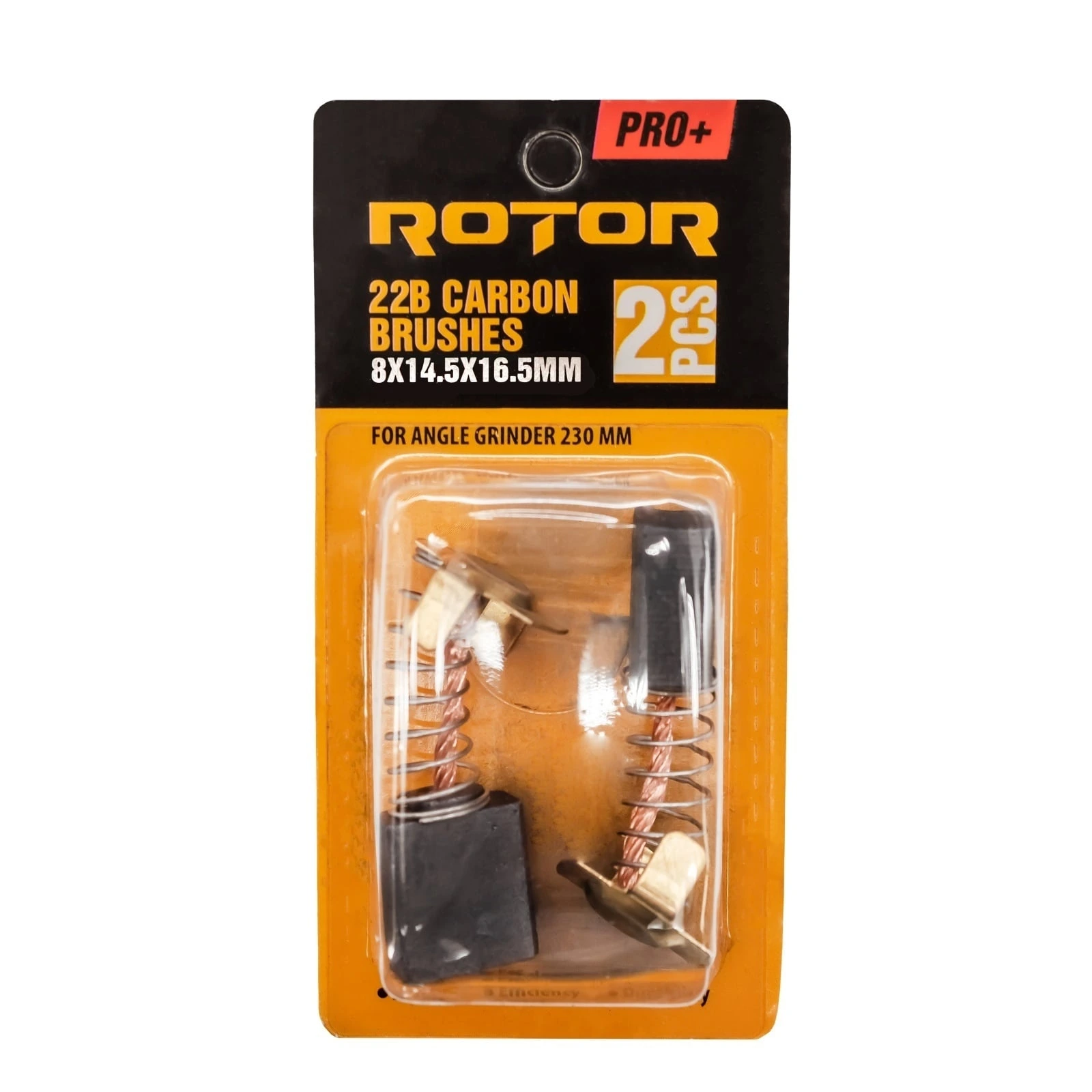 Графитени четки, 8x14x19 мм, за ъглошлайф 230, 5 комплекта / 10 броя, ROTOR 22B
