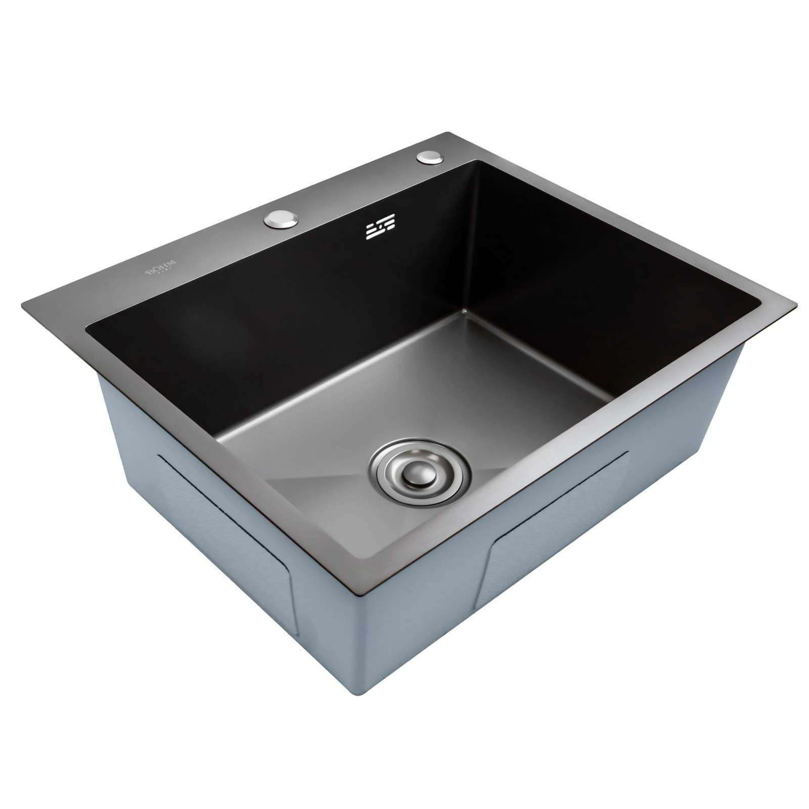 BOHM BH6050B Кухненска мивка, цвят Antracite, от неръждаема стомана, 600x500x220 мм, включен сифон, пред. код 16977