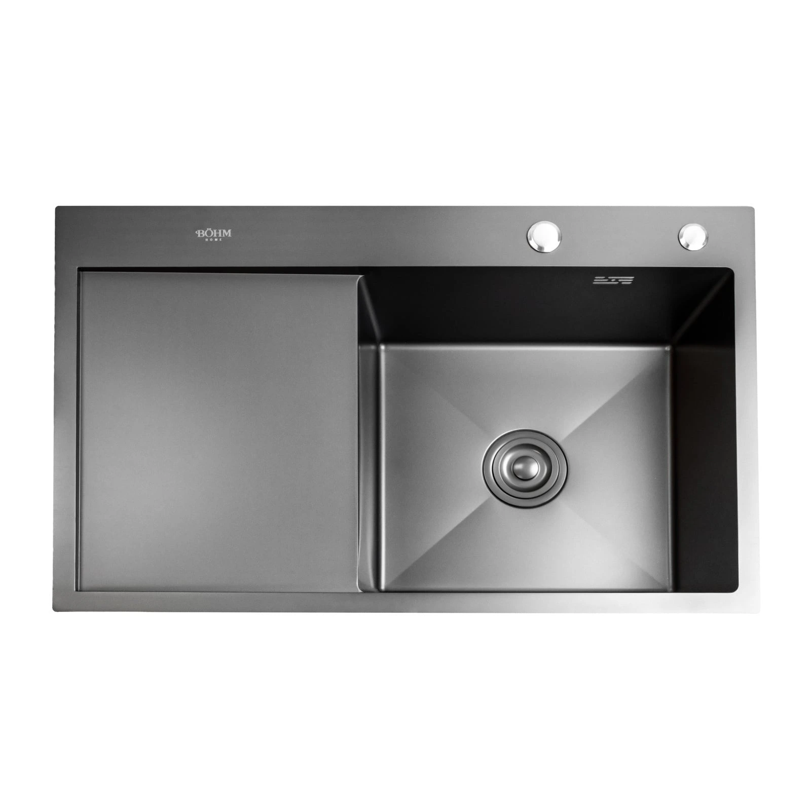 BOHM BH7849RB Кухненска мивка, цвят Antracite, от неръждаема стомана, 780x490x220 мм, включен сифон, пред. код 16981