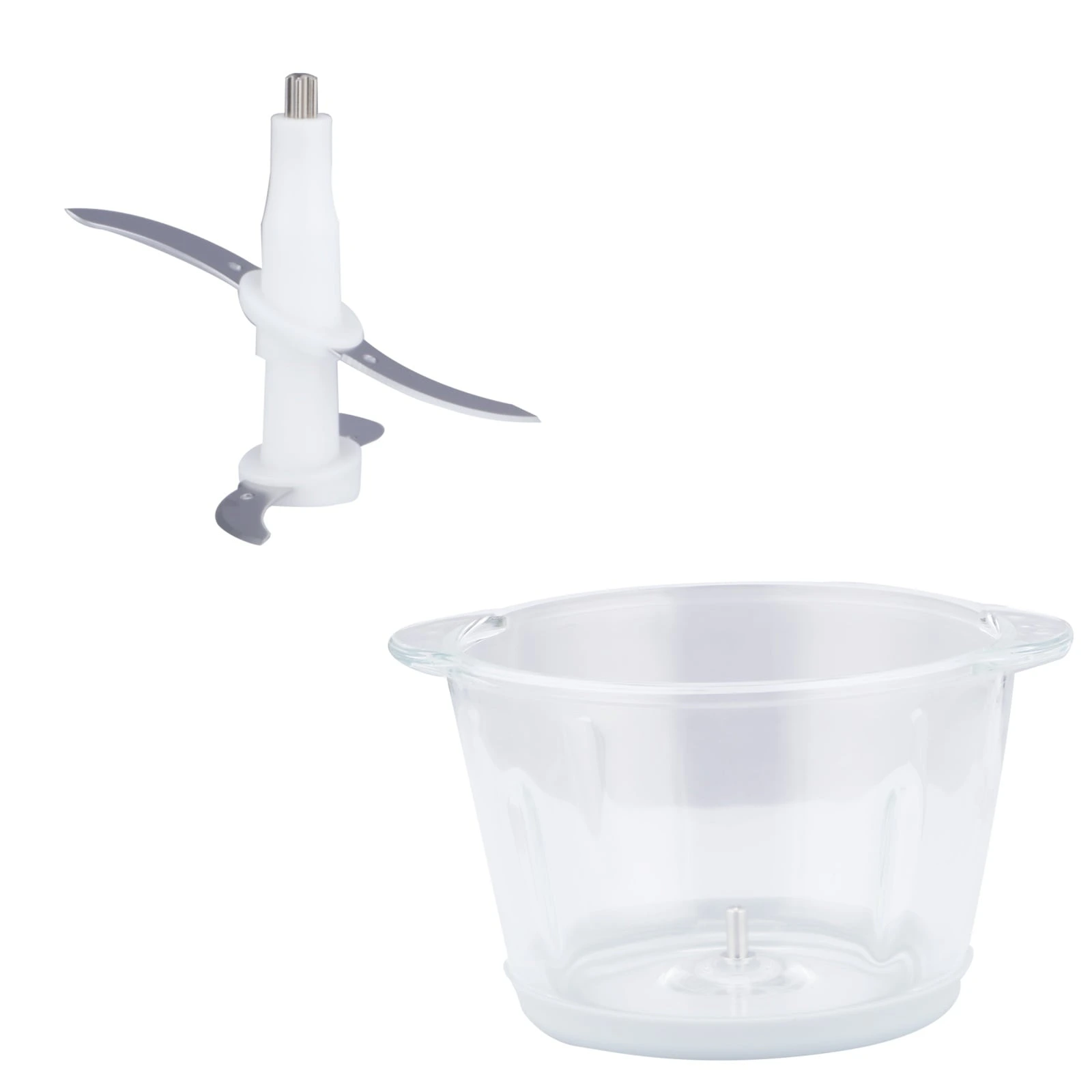 Електрическа резачка за храна Bohm Home BFCG40W12, 400W, стъклена купа 1.2 L, 4 ножа