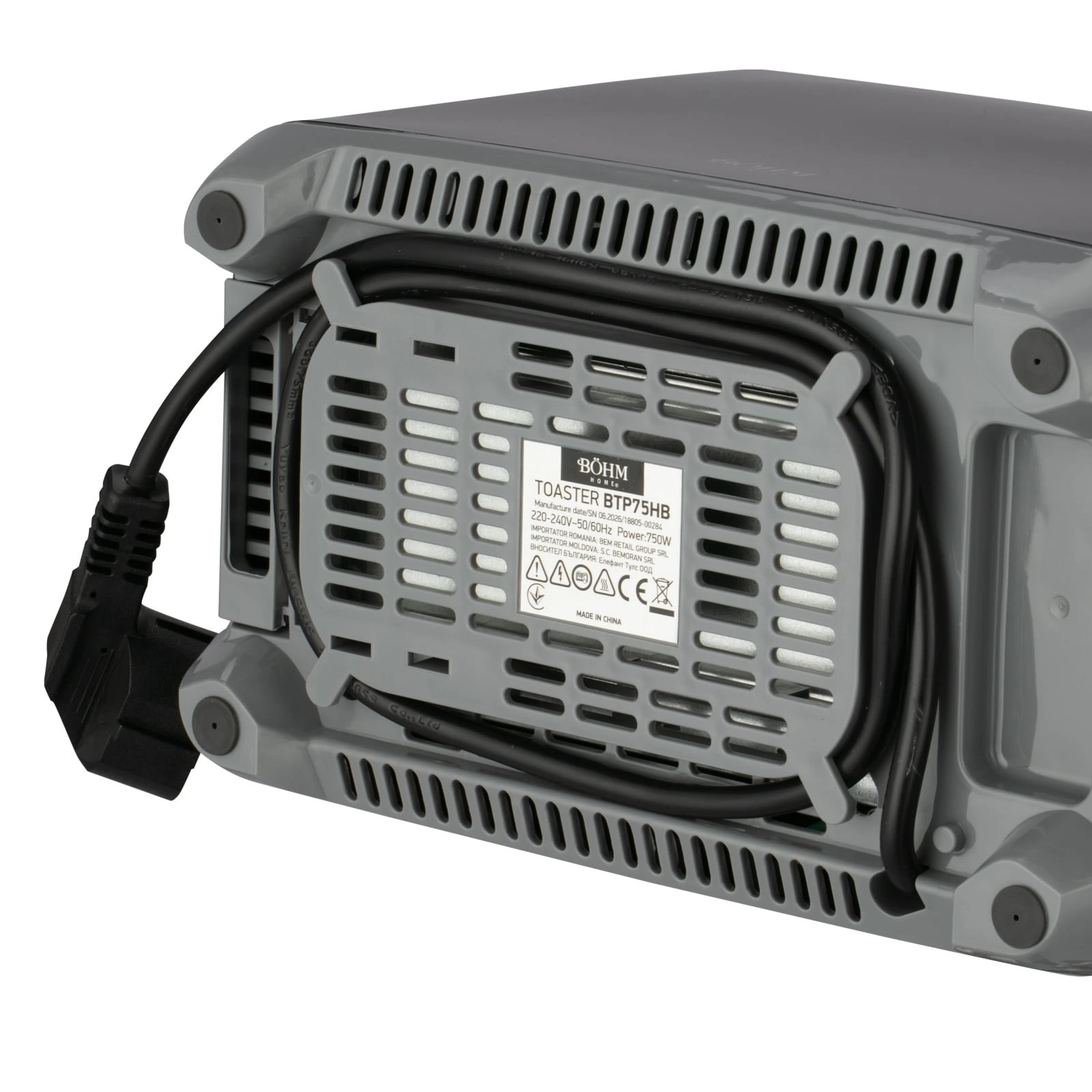 BTP75HB BÖHM HOME Тостер, 650-750 W, 7 степени, черен