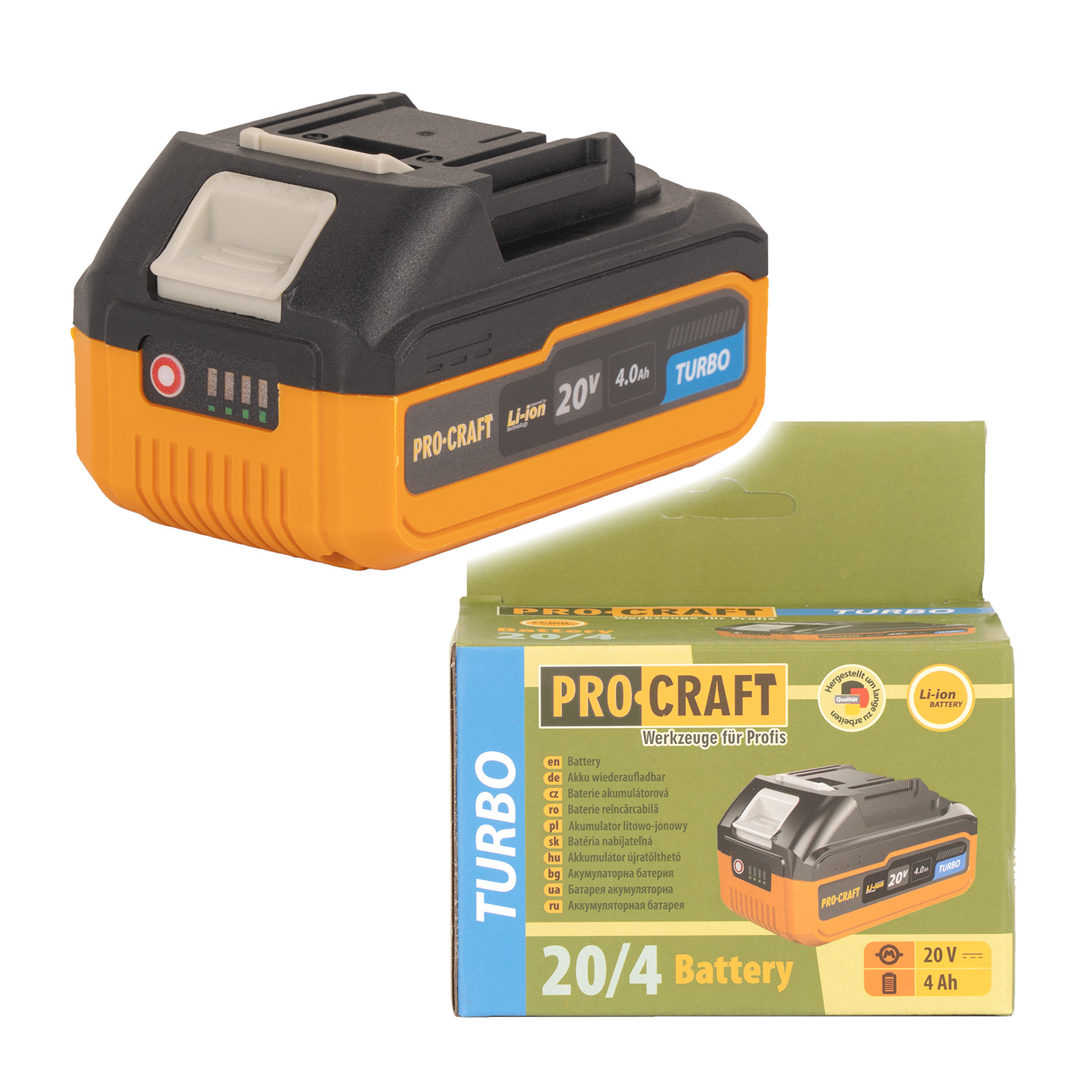 20/4 Батерия 20V, 4Ah Procraft TURBO