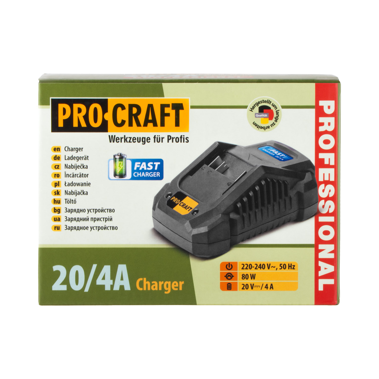 20/1-4A Зарядно единично Fast Charge 20V, 4Ah, LED, бързо зарядно