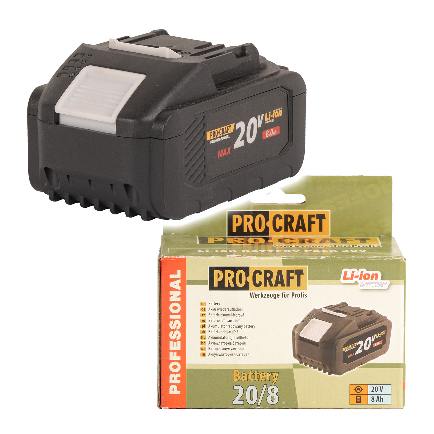 20/8 Батерия Procraft 20V, 8Ah