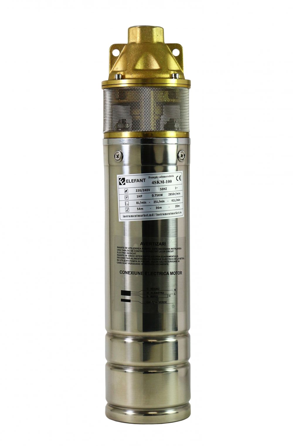 4SKM-150 EP KRATOS, 1100 W, 41 л./мин. потопяема сондажна помпа