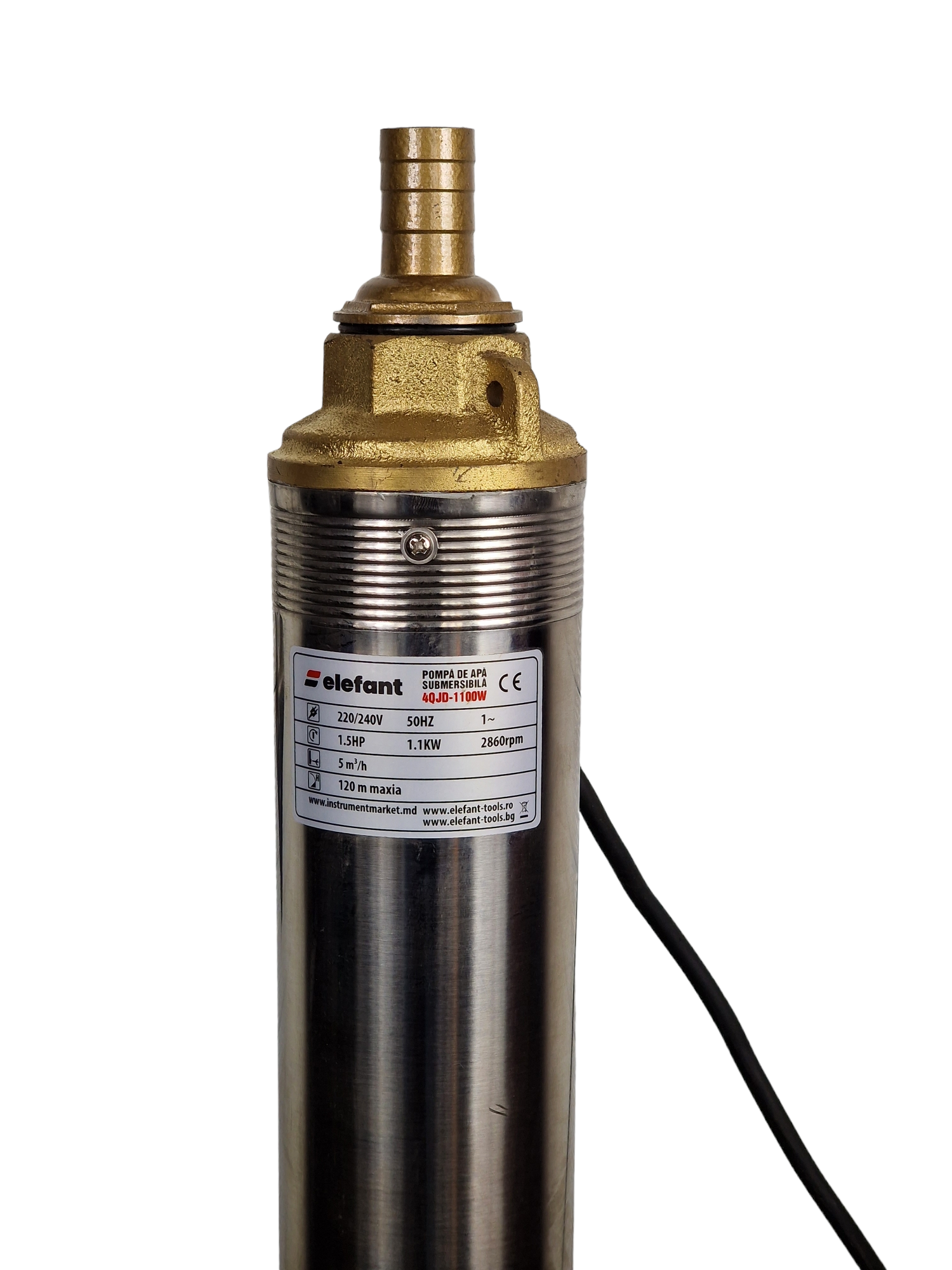 ELEFANT 4QJD2/8 1100W ПОТОПЯЕМА ПОМПА, 120 м, 5 м³/ч.