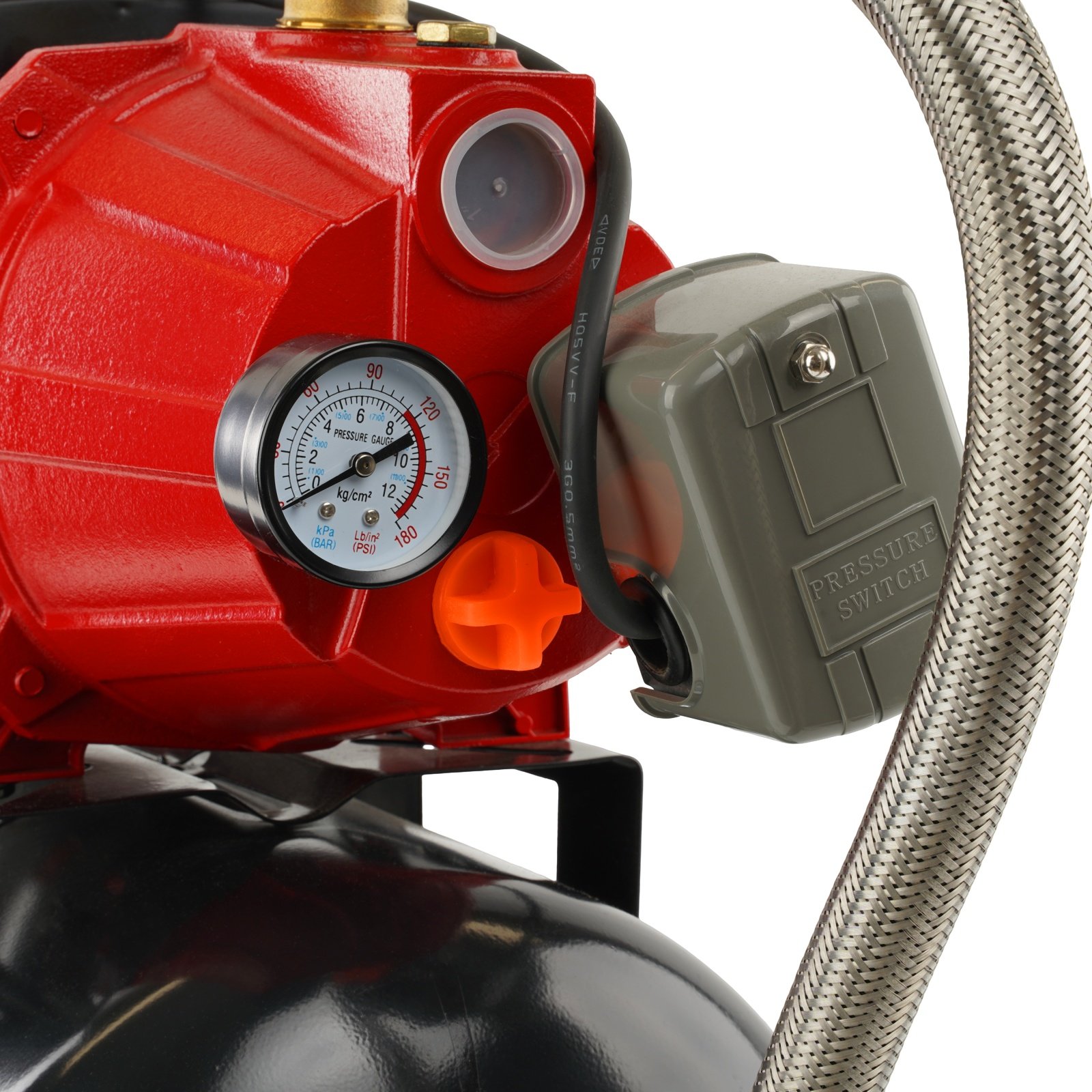 AQUATIC AUTOJET80S Хидрофорна помпа с цилиндричен съд, 550 W двигател с медна намотка, 50 л./мин., TANK 25 L, STAINLESS STEEL 08058126