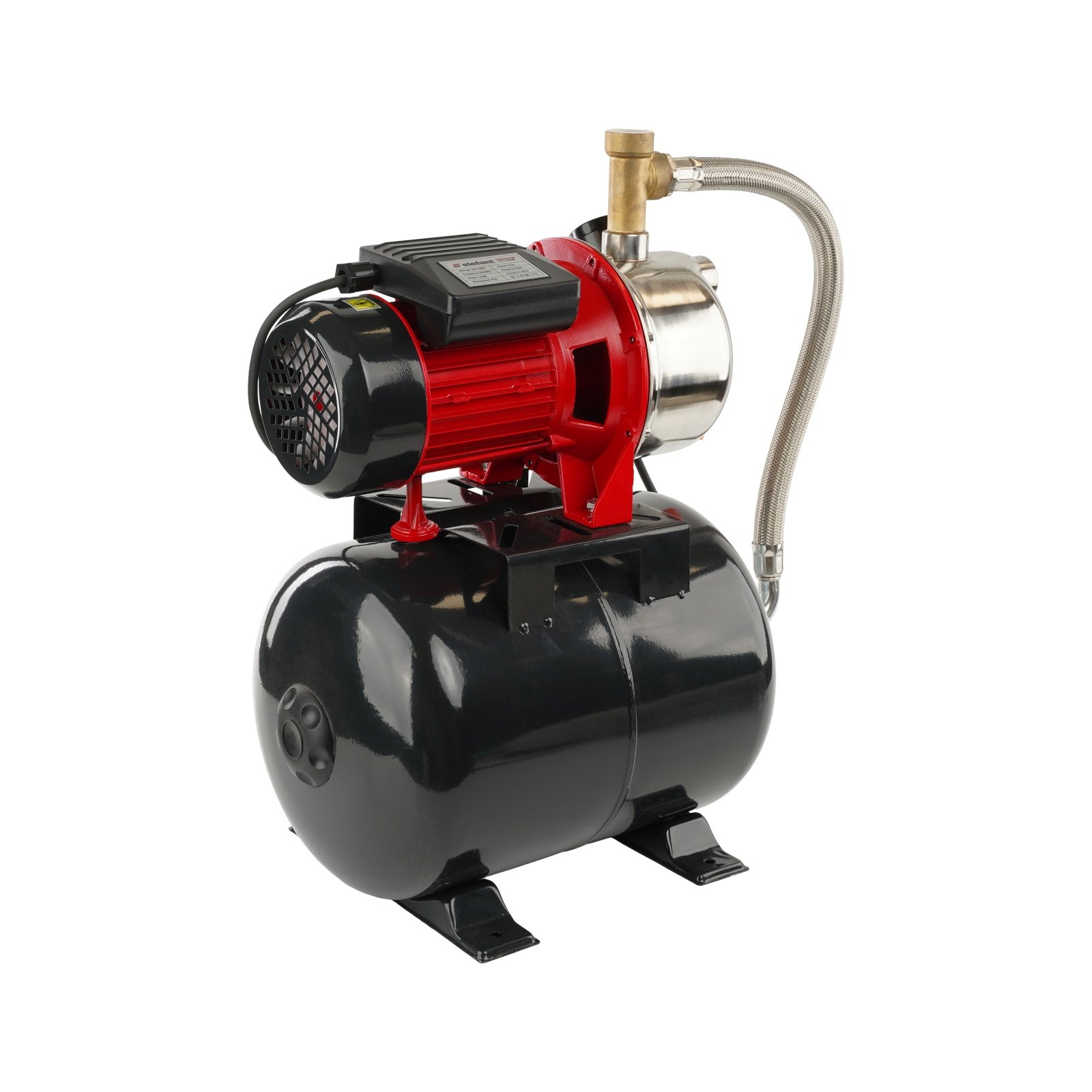 AQUATIC AUTOJS80 Хидрофорна помпа с цилиндричен съд, 550 W двигател с медна намотка, 50 л./мин., TANK 24 L, STAINLESS STEEL
