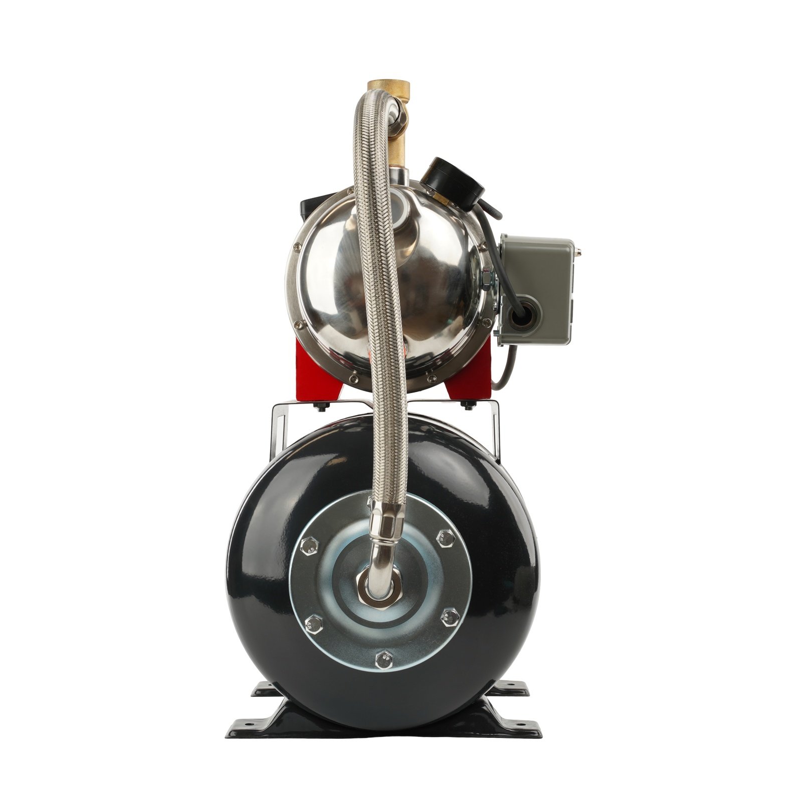 AQUATIC AUTOJS80 Хидрофорна помпа с цилиндричен съд, 550 W двигател с медна намотка, 50 л./мин., TANK 24 L, STAINLESS STEEL