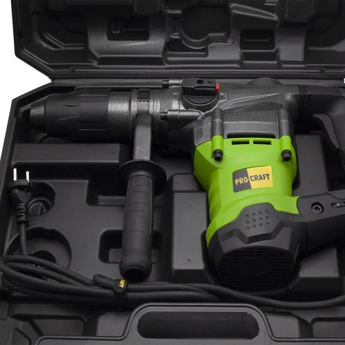 PROCRAFT BH2350 Перфоратор 1600W, 10J, SDS MAX, 0-630 об/мин, диаметър пробиване в бетон 40 мм, тегло 7.2 кг.