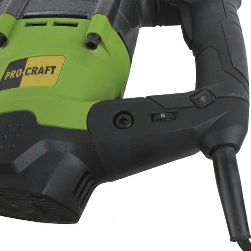 PROCRAFT BH2350 Перфоратор 1600W, 10J, SDS MAX, 0-630 об/мин, диаметър пробиване в бетон 40 мм, тегло 7.2 кг.