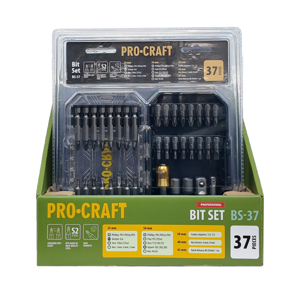 Комплект битове Procraft BS-37, S2